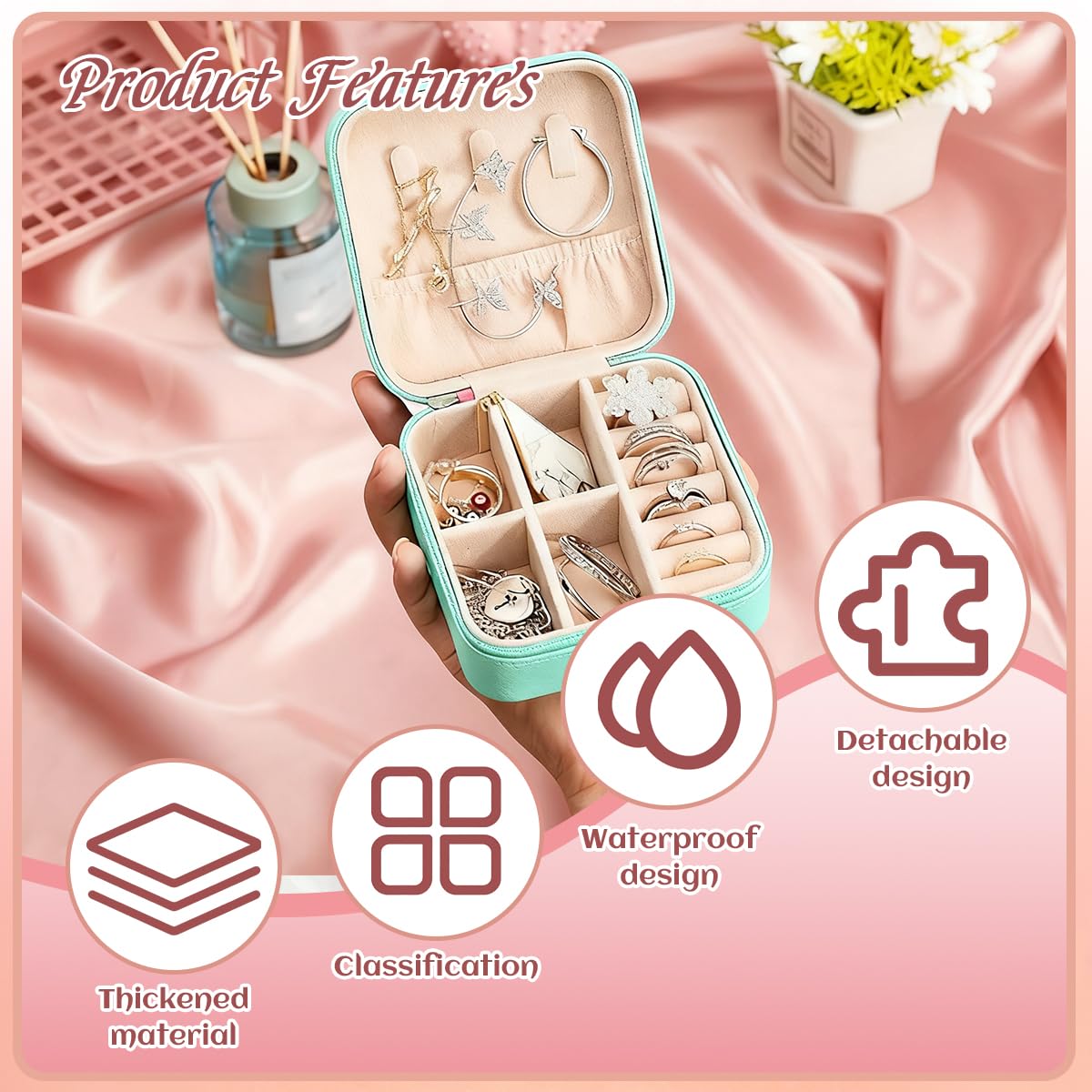 48 Pcs Mini Jewelry Travel Case Multi Color for Rings - Zansens Official Imagery - 6