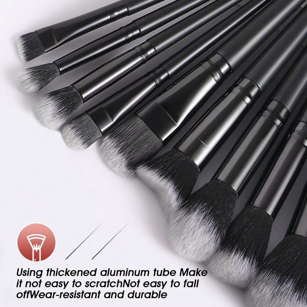 HGHDBT 40Pcs Black Makeup Brushes Set Professional Makeup Kit Multi-functional Makeup Tool Set with Case Facial Makeup A