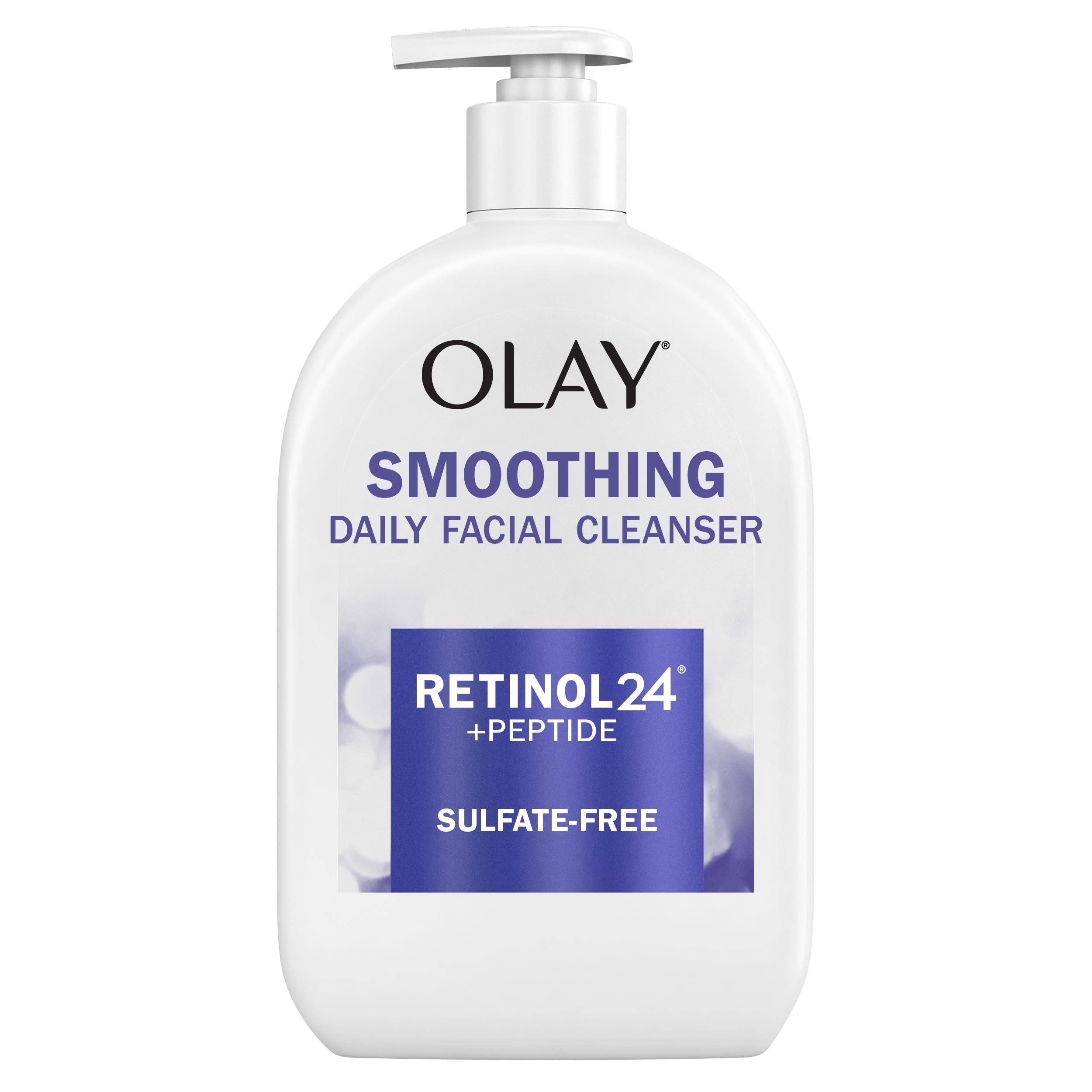 Olay Face Wash Daily Facial Cleanser with Retinol, Peptides and - Product Imagery