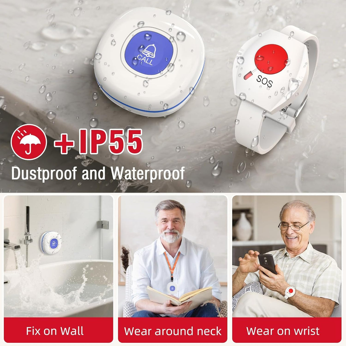 CallToU Caregiver Pager with 2 Wireless Call Button for - CallToU Official Imagery - 8