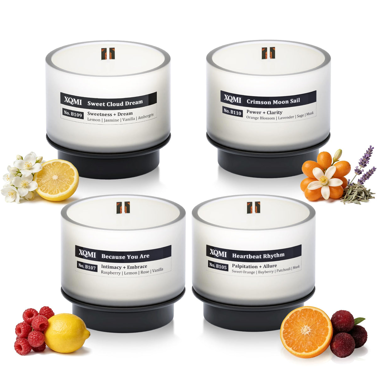 Smart Scented Candle Aromatherapy Candles for Home 4 Pack - XQMI Official Imagery - 2