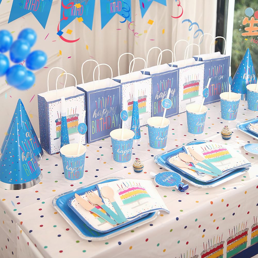 Party Ready Deluxe Birthday Party Supplies Set – Complete Decoration Bundle with Tableware, Drinkware, Banner, Cake Topp