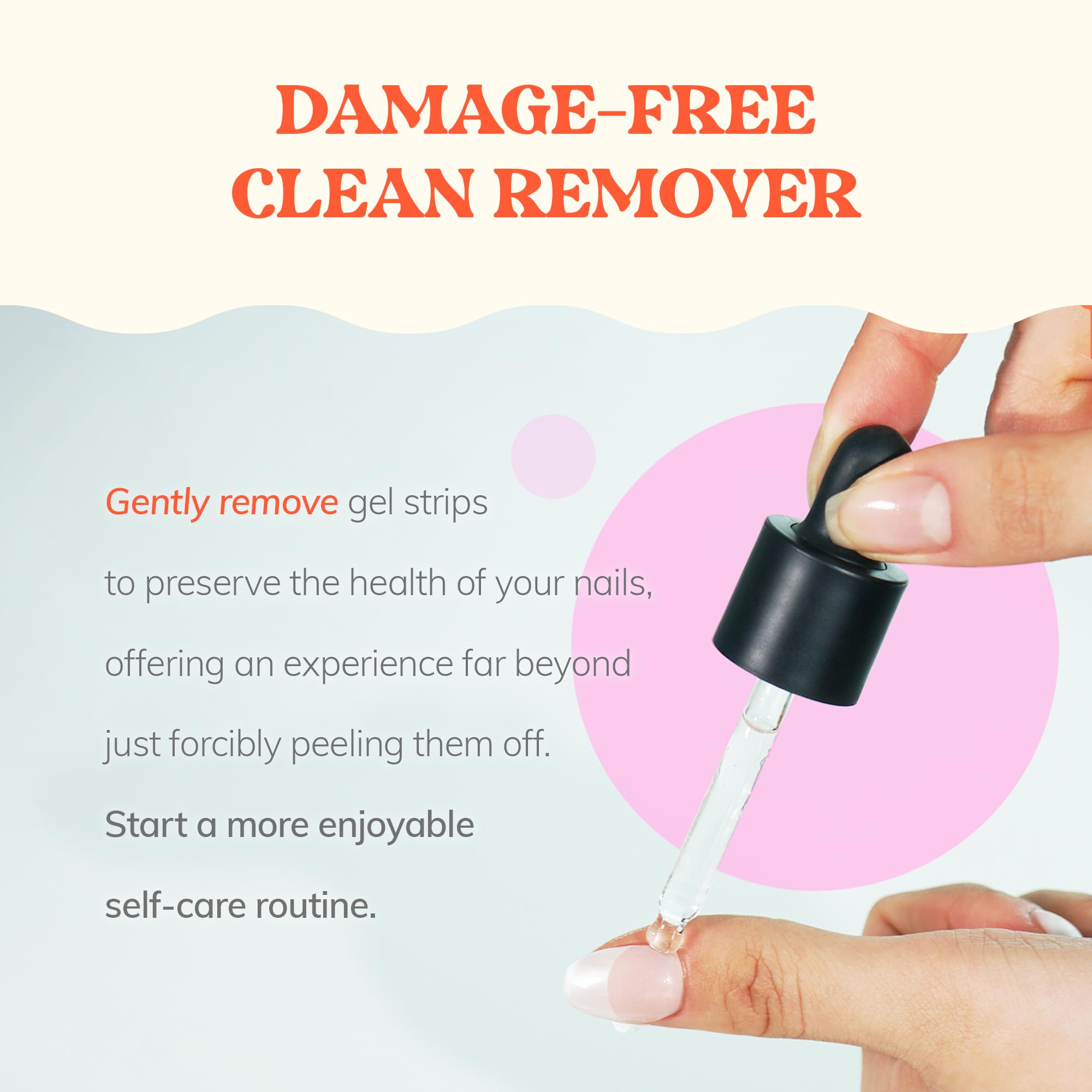 Heyhae Semi Cured Gel Nail Strip Remover, Acetone Free Formula, 1.01 fl.oz