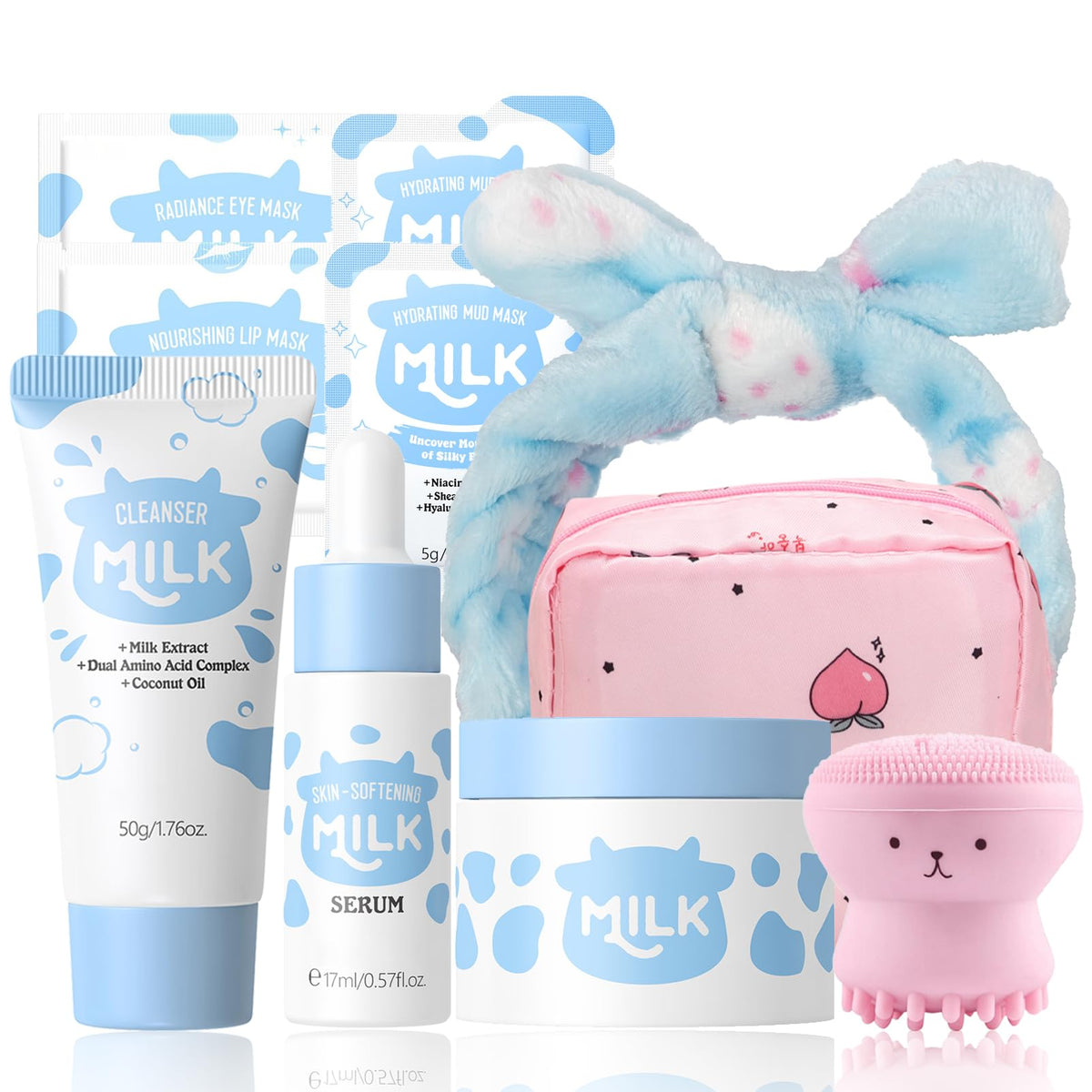 10 in 1 Gentle Milk Skincare for Girls 10 12 Kids Skin Care - WOUGLAY Official Imagery - 2