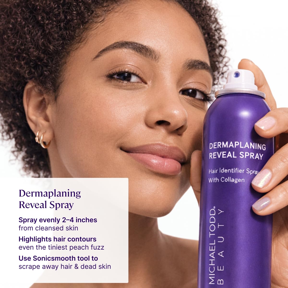 Michael Todd Beauty Sonicsmooth Hair Identifier Dermaplane Spray – close-up detail