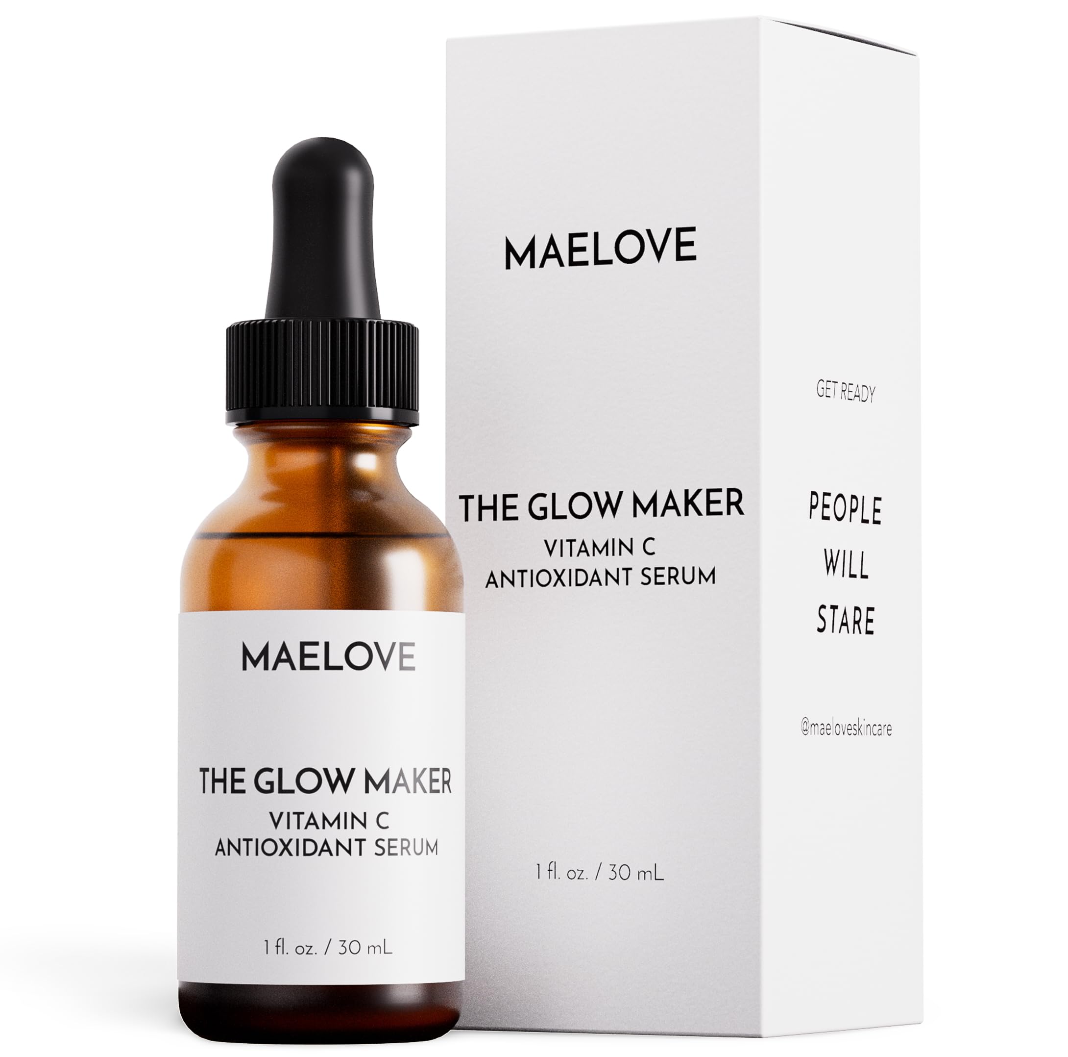 MAELOVE Glow Maker Vitamin C Serum with Vitamin E & Ferulic - Product Imagery