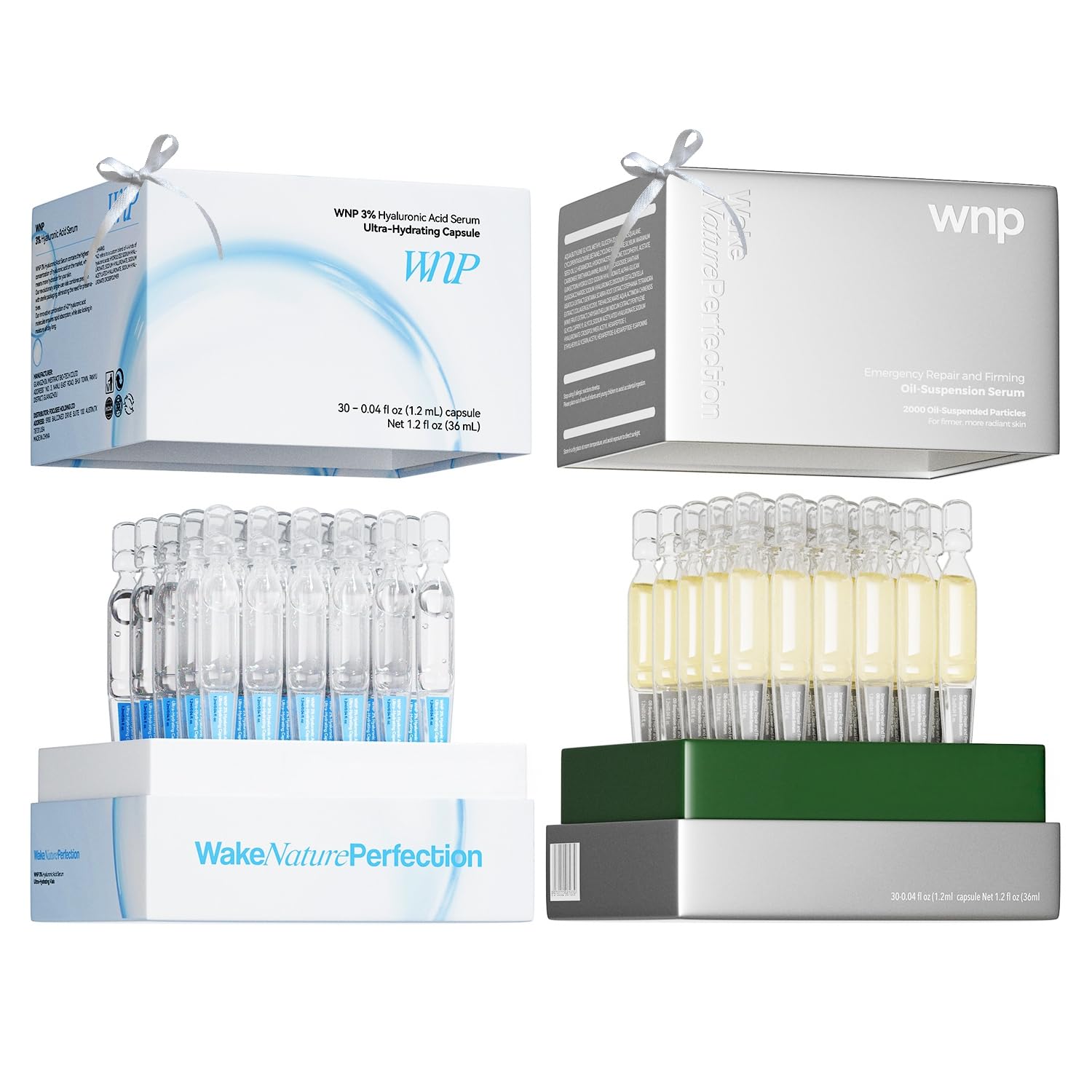 WNP Hydrating Repair Serum Set: 3% Hyaluronic Acid & Collagen, - Product Imagery
