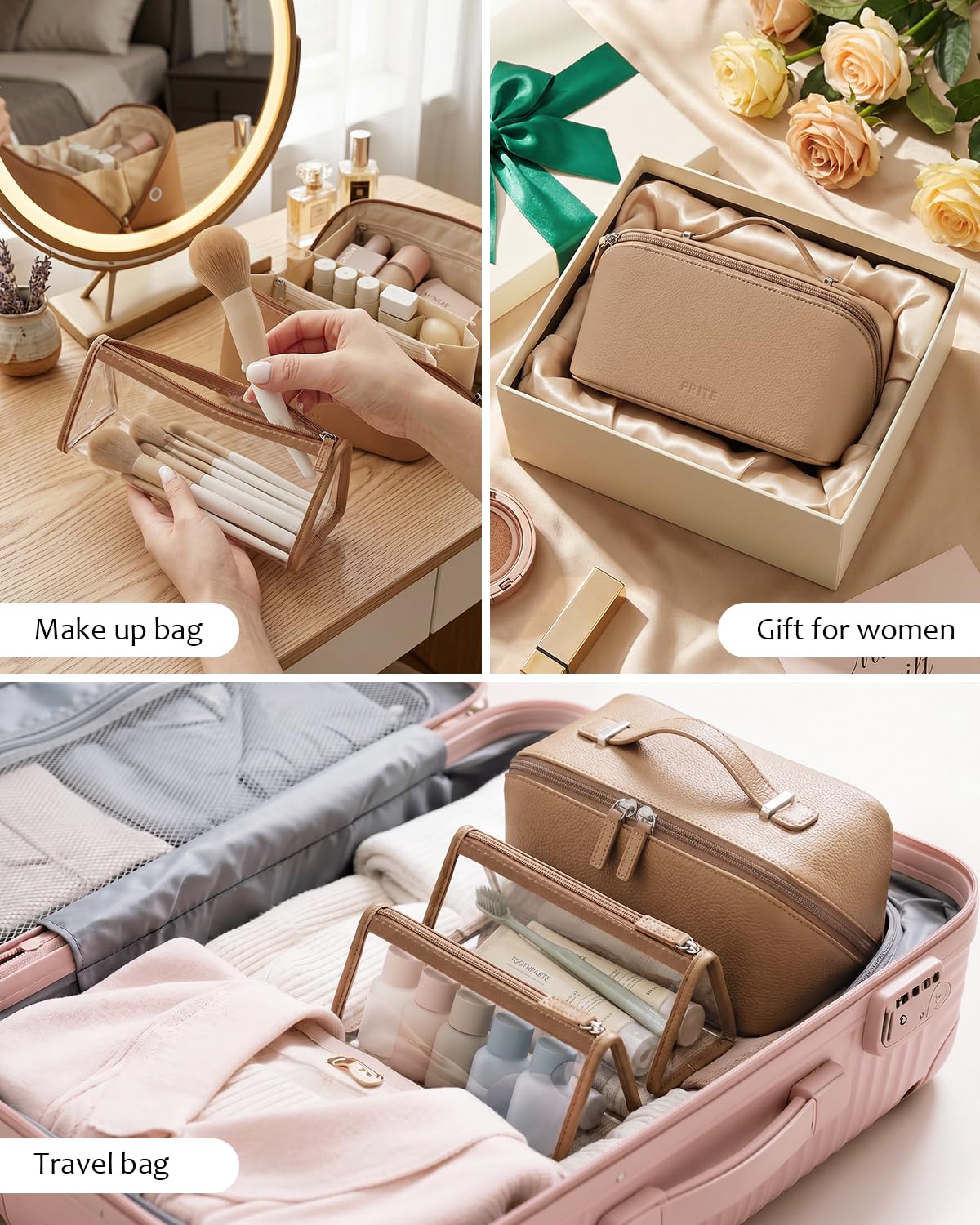 Prite – Cosmetic Bags on display