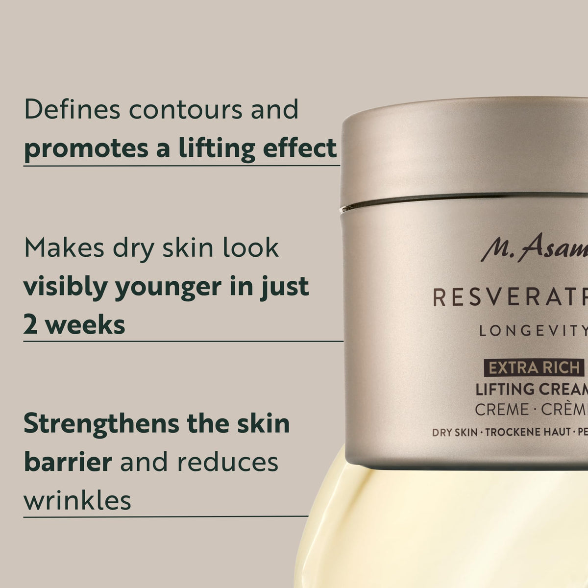 M Asam Resveratrol Longevity Lifting Cream Extra Rich - M. Asam Official Imagery - 3