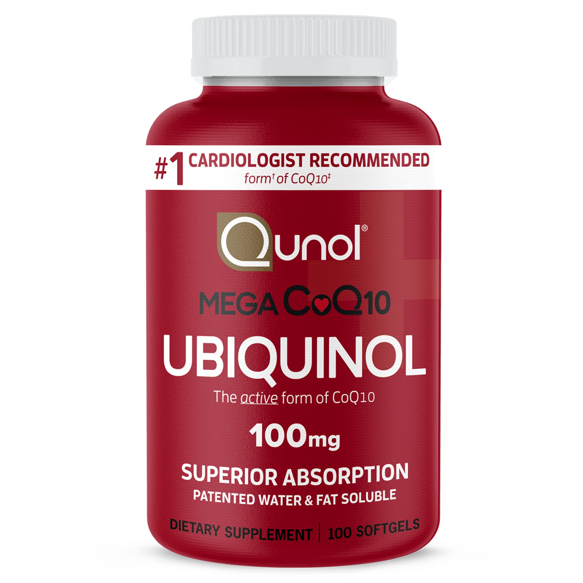 Qunol Mega Ubiquinol CoQ10 100mg, Superior Absorption, 100 - Product Imagery