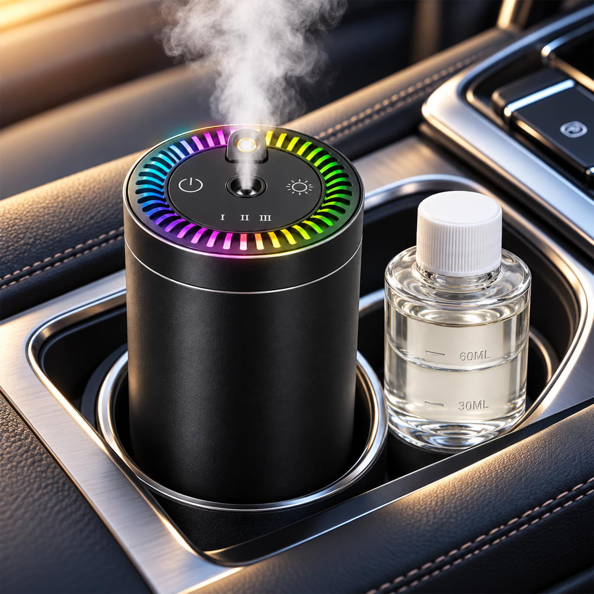 Smart Car Air Freshener Diffuser with Starry Sky Projection - Lirset Official Imagery - 2
