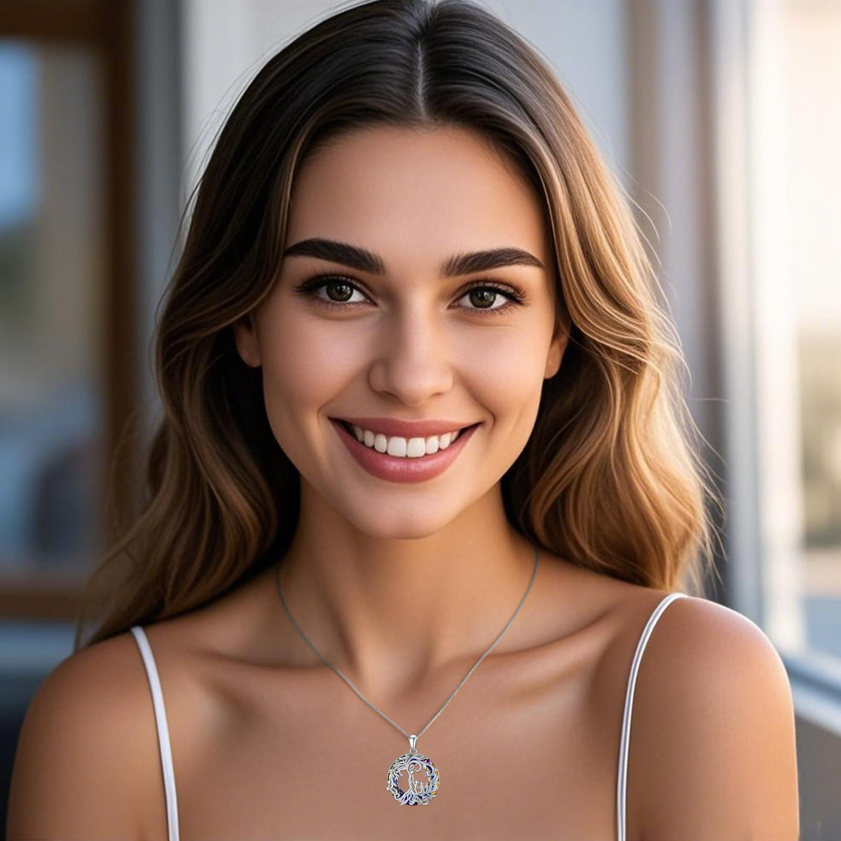TOUPOP Gifts for Mom Mother and Daughter/Son Necklace Sterling Silver Tree of Life Pendant with Austrian Crystal Jewelry