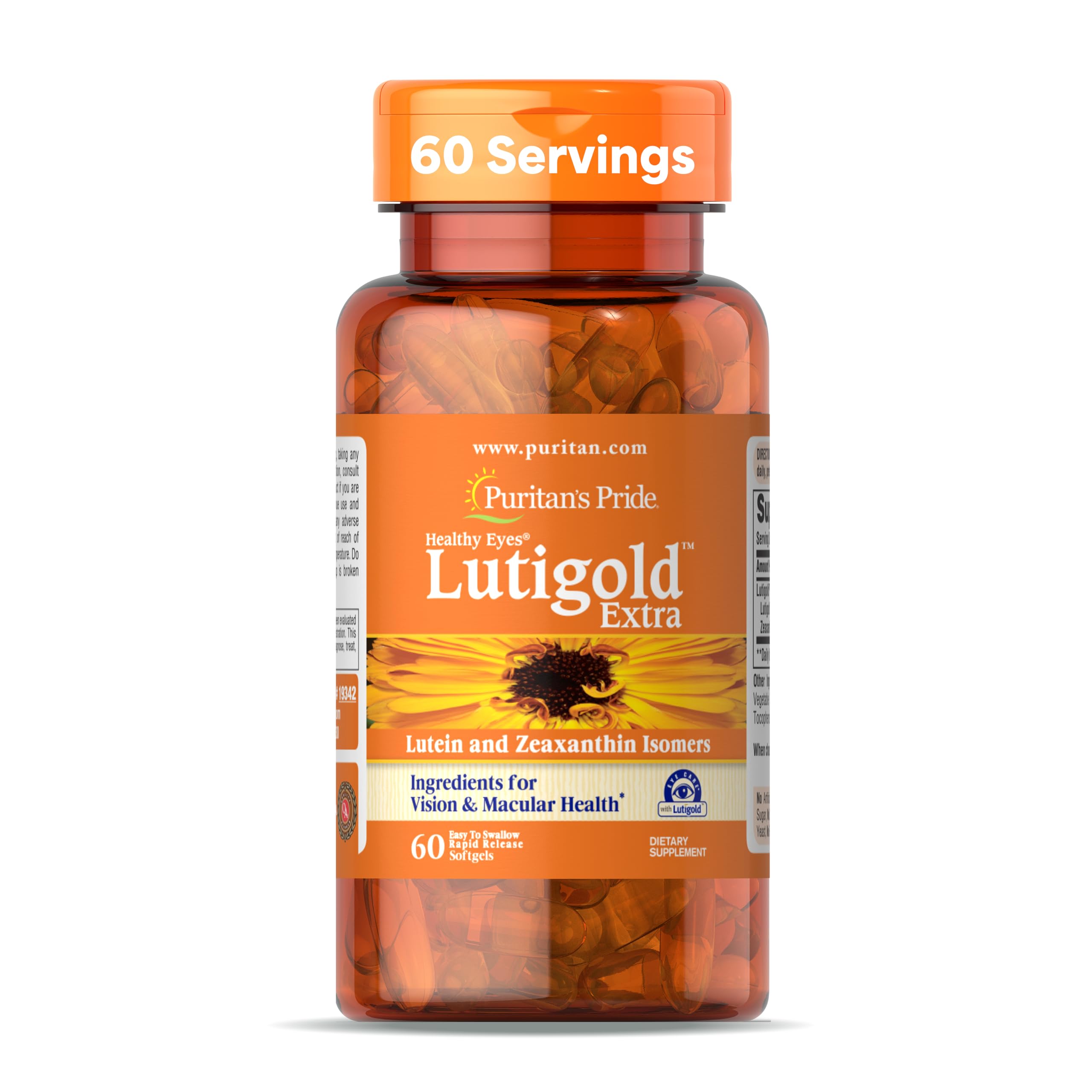 Puritan's Pride Premium Healthy Eyes Lutigold™ Extra Lutein - Product Imagery