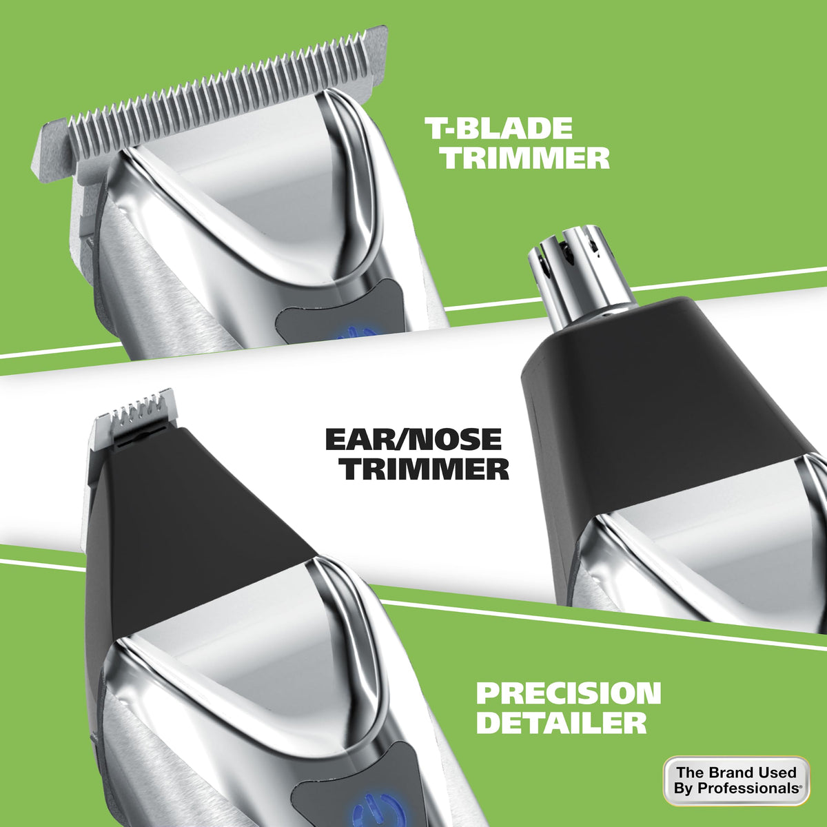 Wahl USA Stainless Steel Lithium-Ion Cordless Beard Trimmer for Men – alternate angle