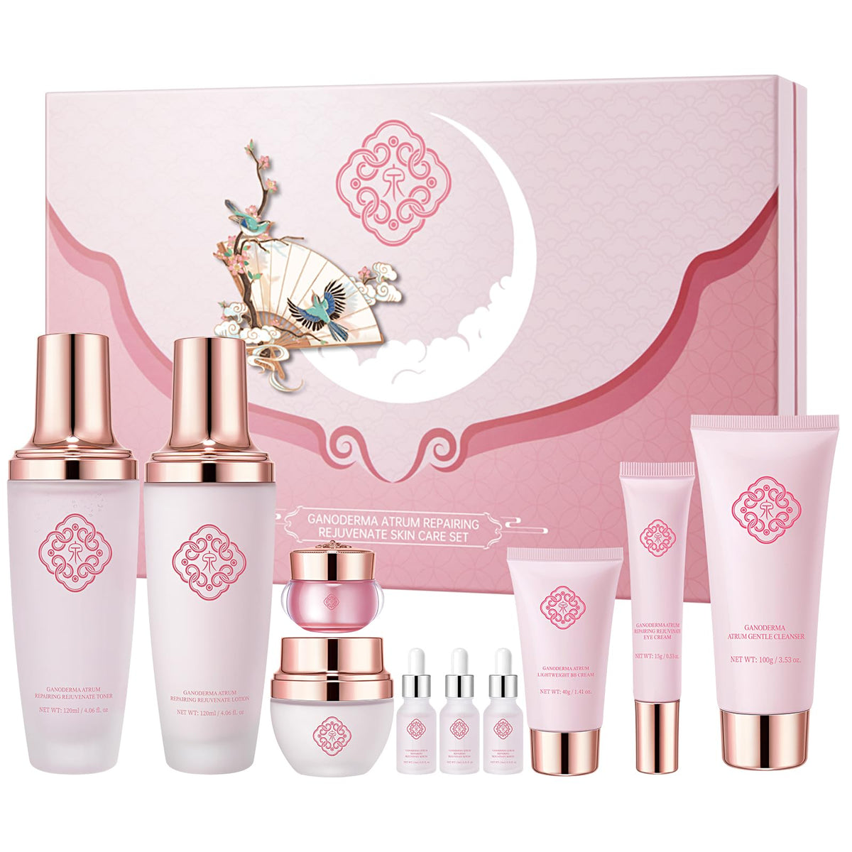 Ganoderma Anti Aging10 Piece Skincare Set Moisturizing and - AESTHTANY Official Imagery - 2