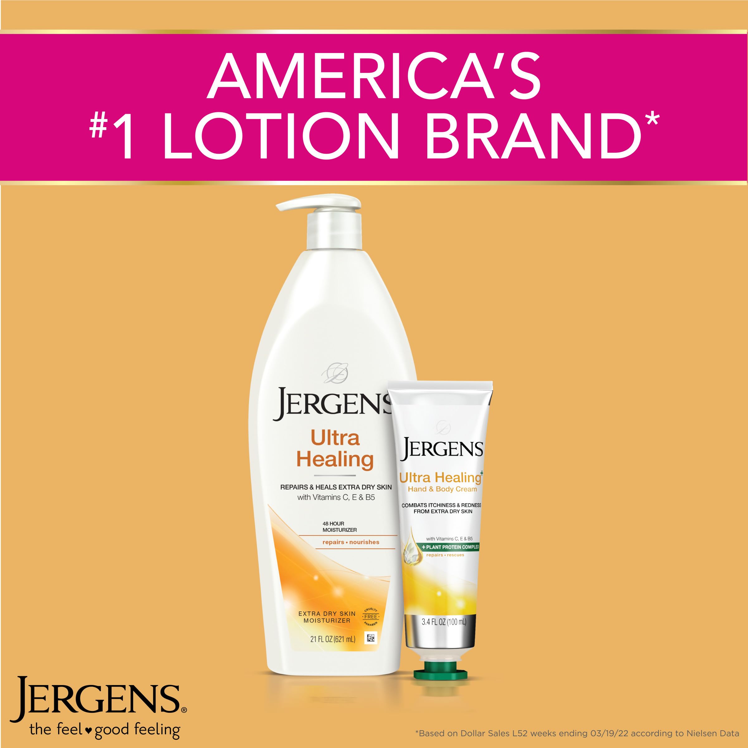 Jergens Ultra Healing Dry Skin Lotion Vitamins C E B5 32oz