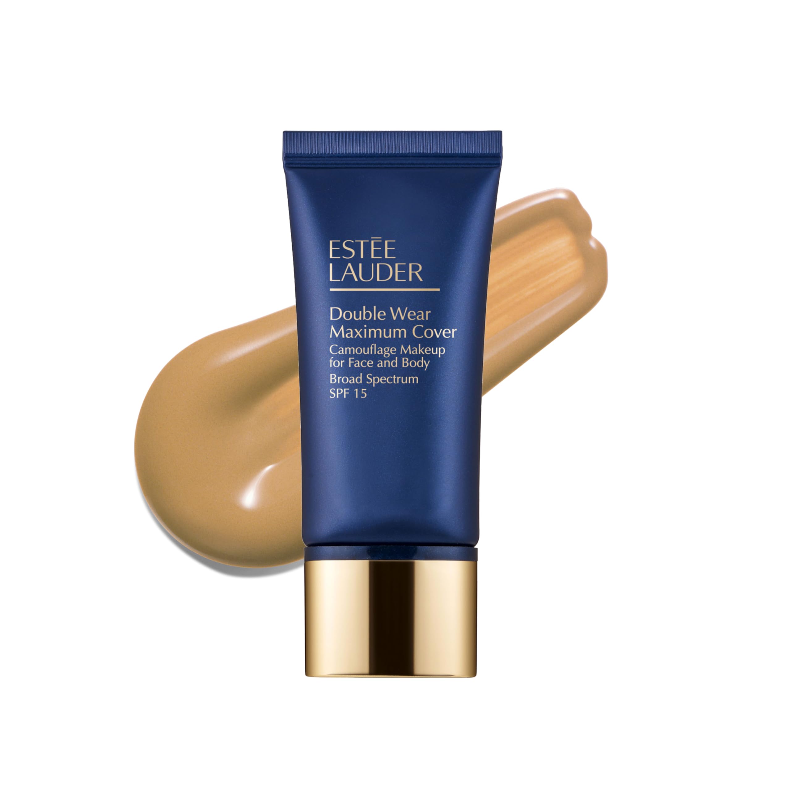 Estée Lauder Double Wear foundation in 3C4 Medium/Deep, full coverage, waterproof, SPF 15, for face and body camouflage.