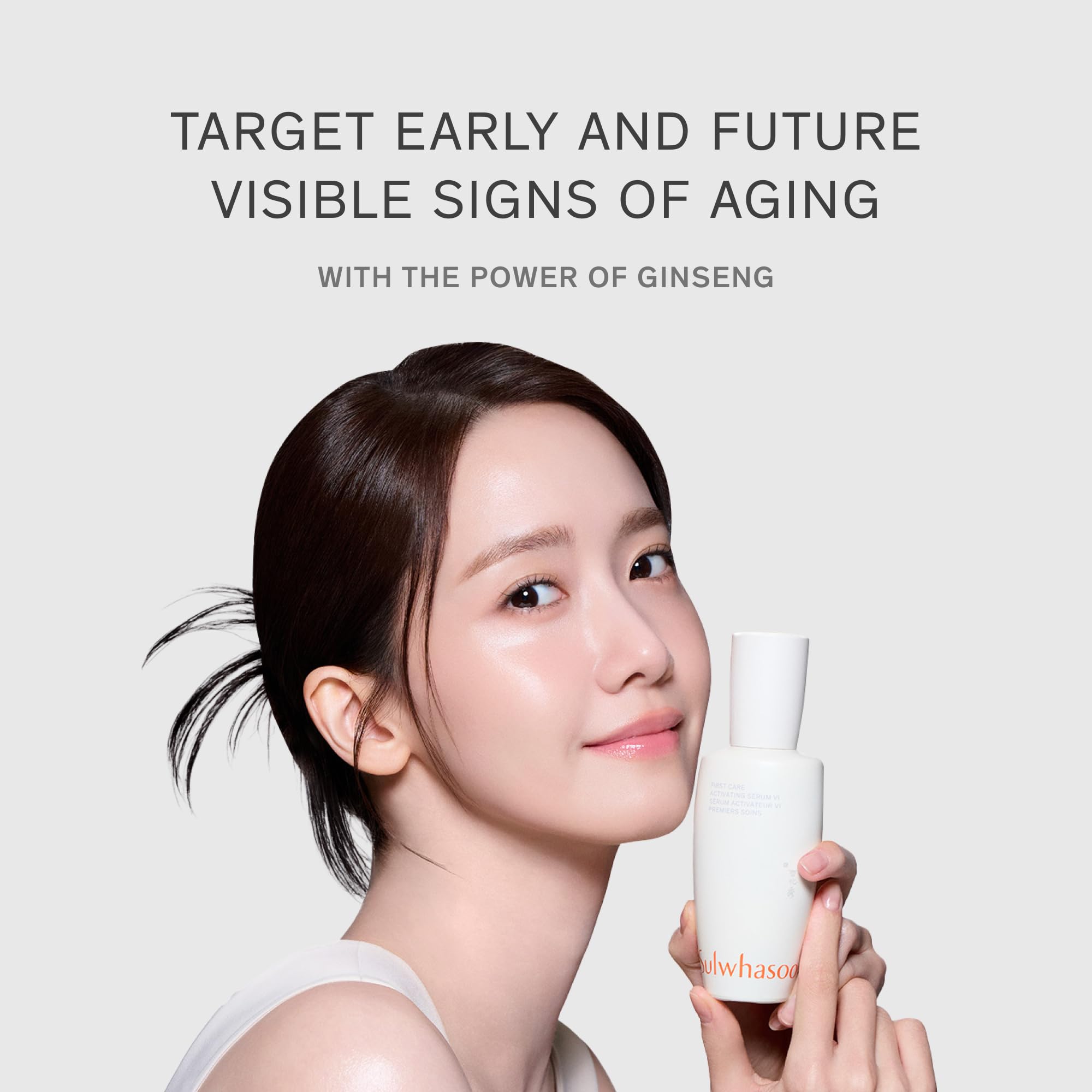 Sulwhasoo First Care Activating Serum with Ginseng in a small bottle, highlighting its hydrating and anti-aging benefits for all skin types.