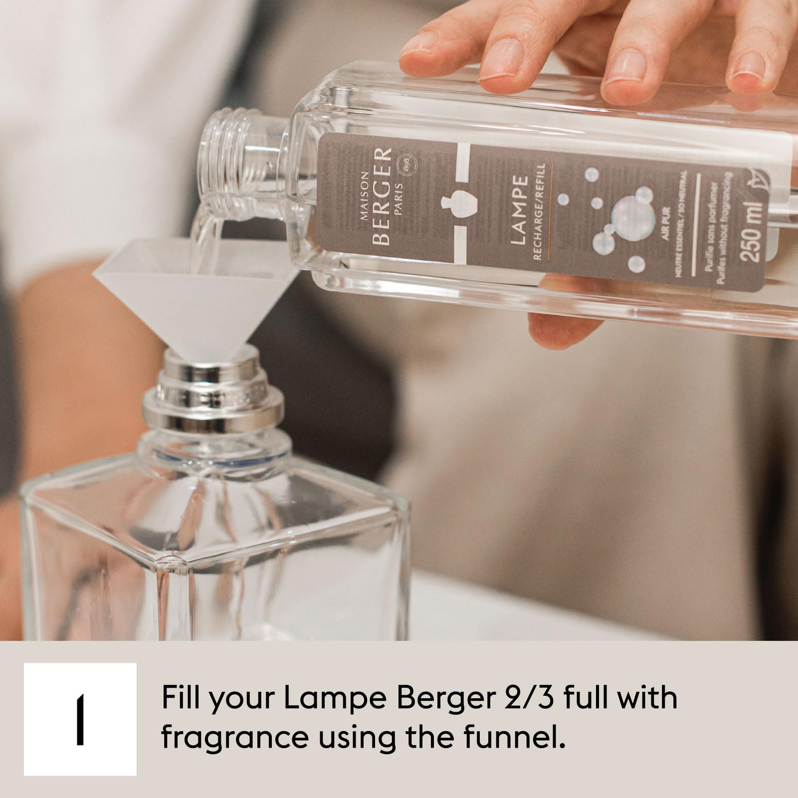 Maison Berger 500ml Mystery Patchouli aroma diffuser refill bottle, scented oil for home fragrance.