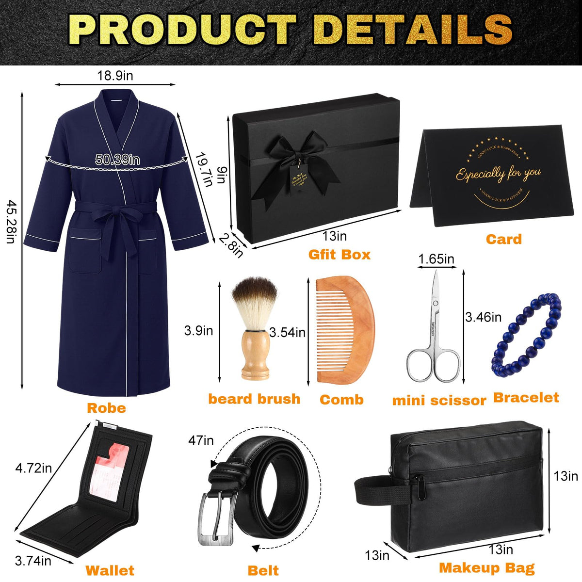 Shyyween 10 Pcs Birthday Gifts for Men Beard Care Set Piping - Shyyween Official Imagery - 3