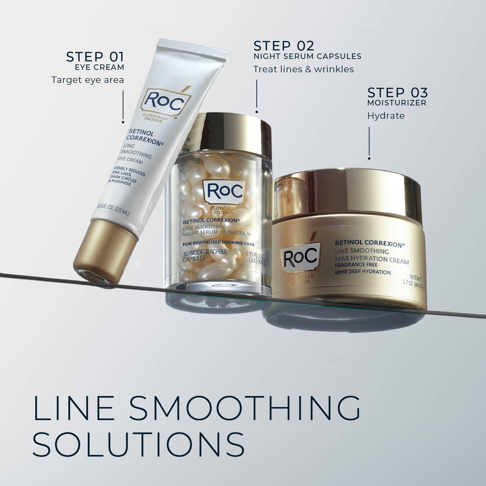 RoC Retinol Correxion Max Hydration Cream in 1.7 oz jar, a skin moisturizer with retinol for deep hydration and skin renewal.