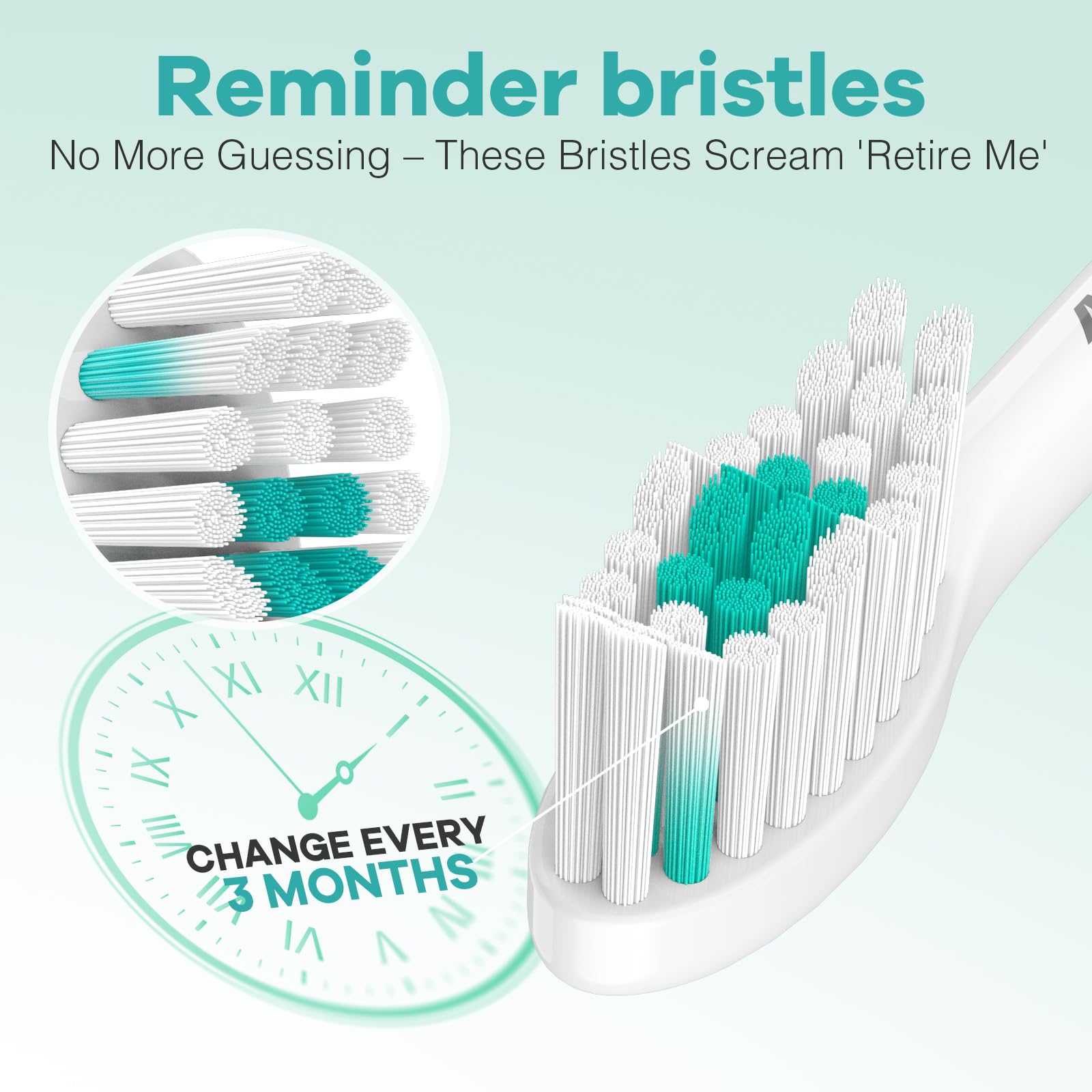 Aoremon replacement toothbrush heads for Philips Sonicare E-Series, 8-pack, compatible electric toothbrush heads for effective cleaning.