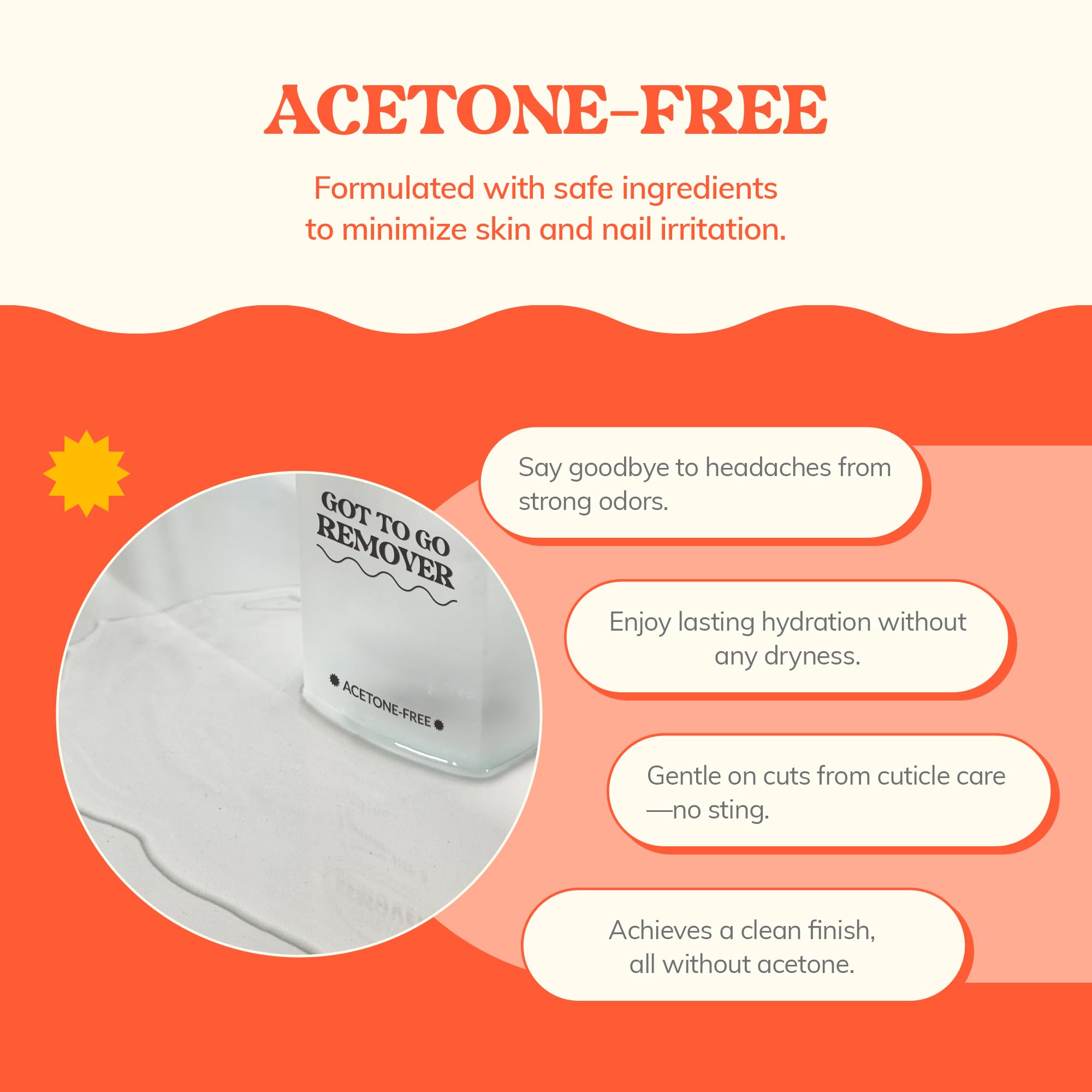 Heyhae Semi Cured Gel Nail Strip Remover, Acetone Free Formula, 1.01 fl.oz