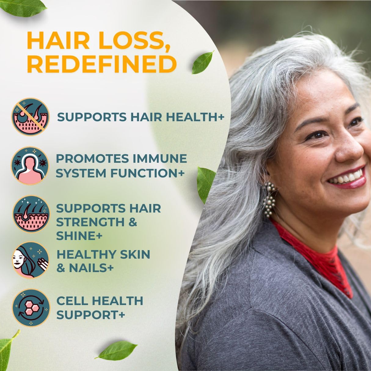 VITAL NUTRITIVE Biotin Hair Growth Vitamins - Hair, Skin & Nails Supplement
