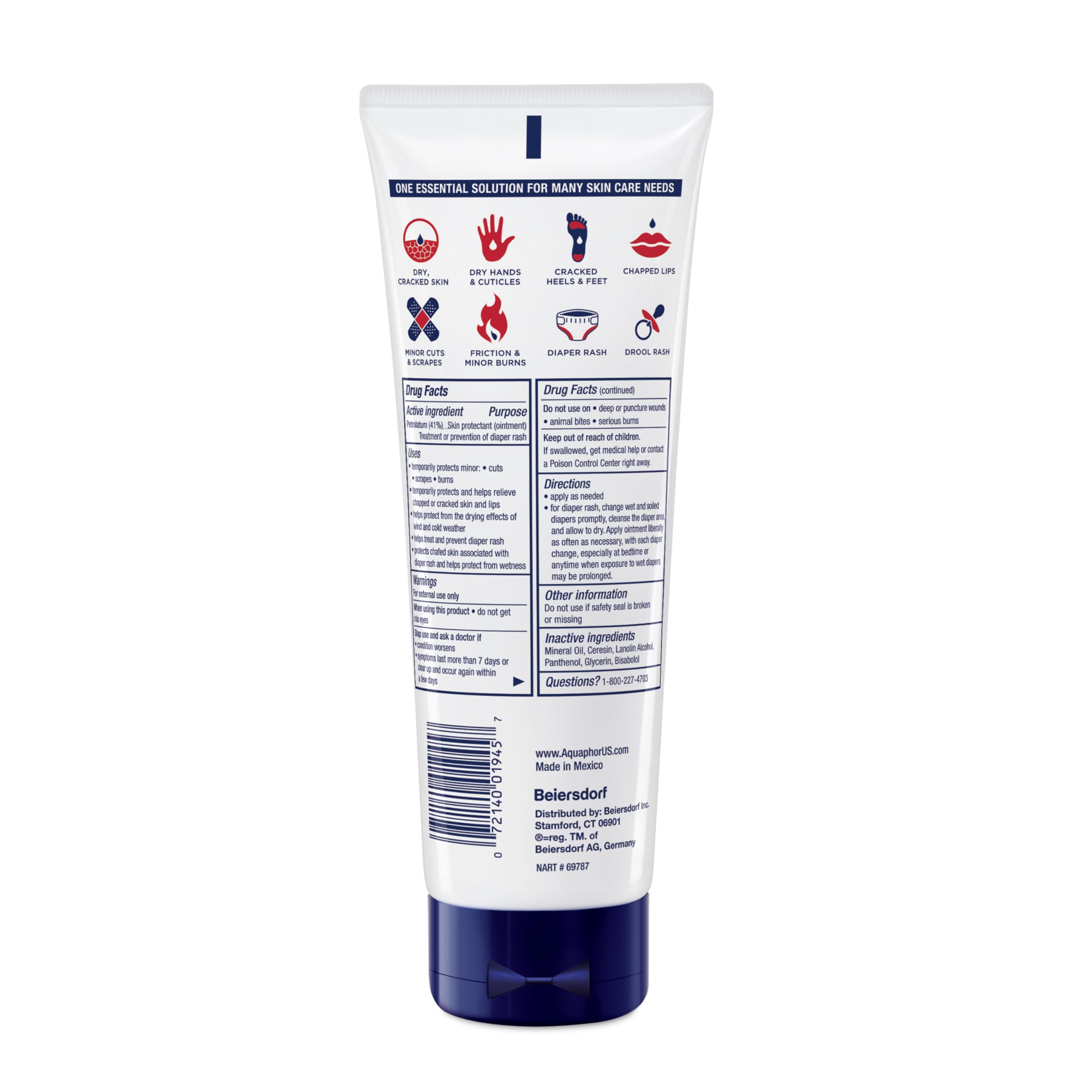 Aquaphor Advanced Therapy Healing Ointment, Skin Protectant, 7 OZ
