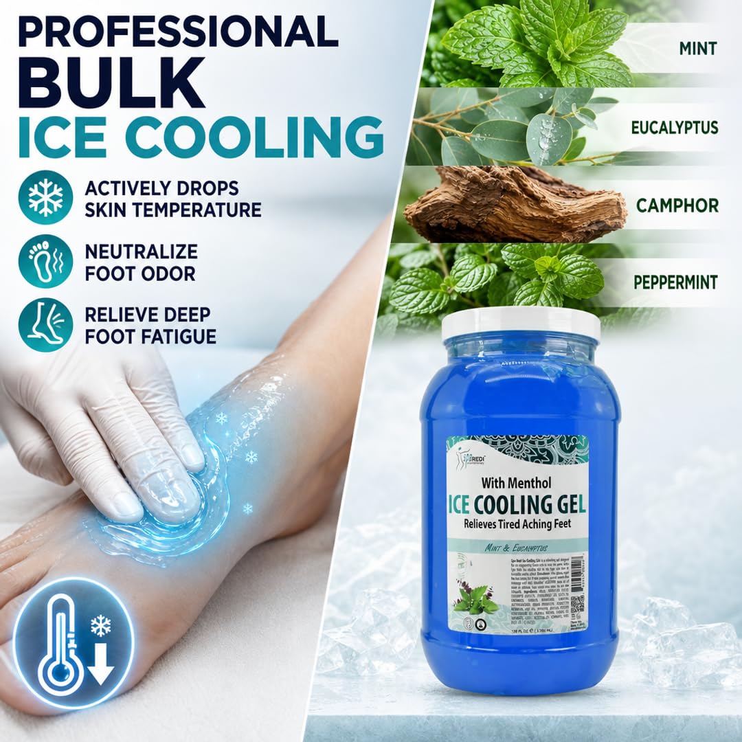 SPA REDI Pedicure Massage Cooling Gel, Fast-Absorbing, 1 Gallon – close-up detail