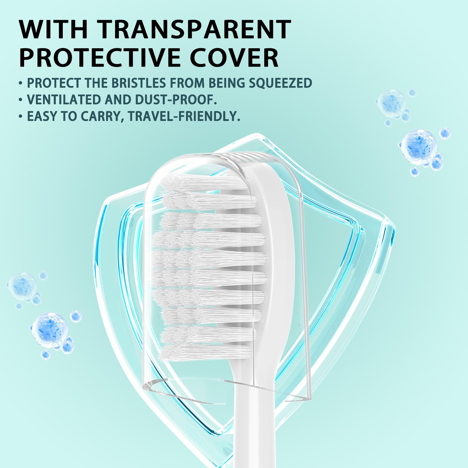 YMPBO replacement toothbrush heads for TAO Clean electric toothbrush, pack of 10, compatible and easy to install.