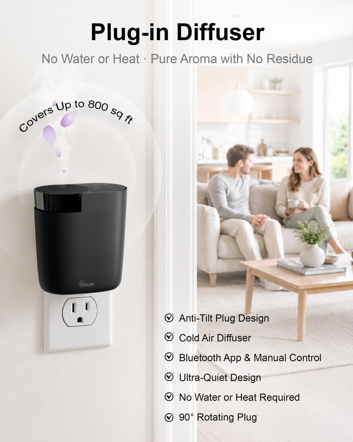 Waterless Plug in Diffuser Essential Oil Plug In Wall - MQLMF Official Imagery - 3