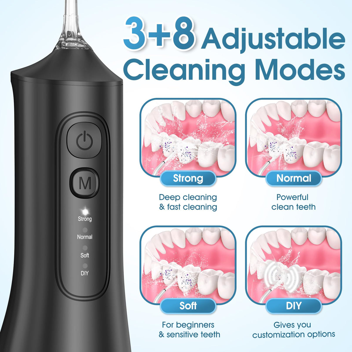 Water Flosser for Teeth Rechargeable Cordless Portable Oral - Cemobene Official Imagery - 5