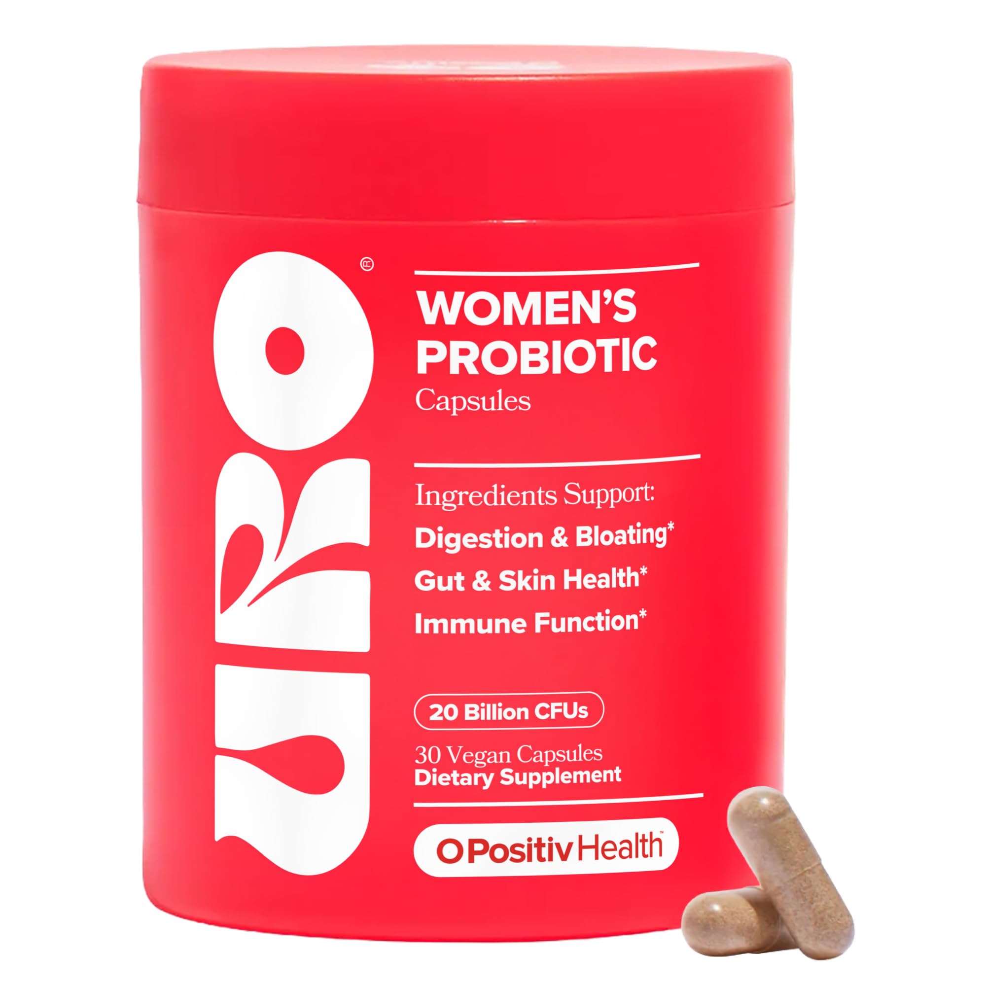 URO Women’s Probiotic – Vaginal, Gut & Skin – 20B+ CFUs – 30-Day - Product Imagery