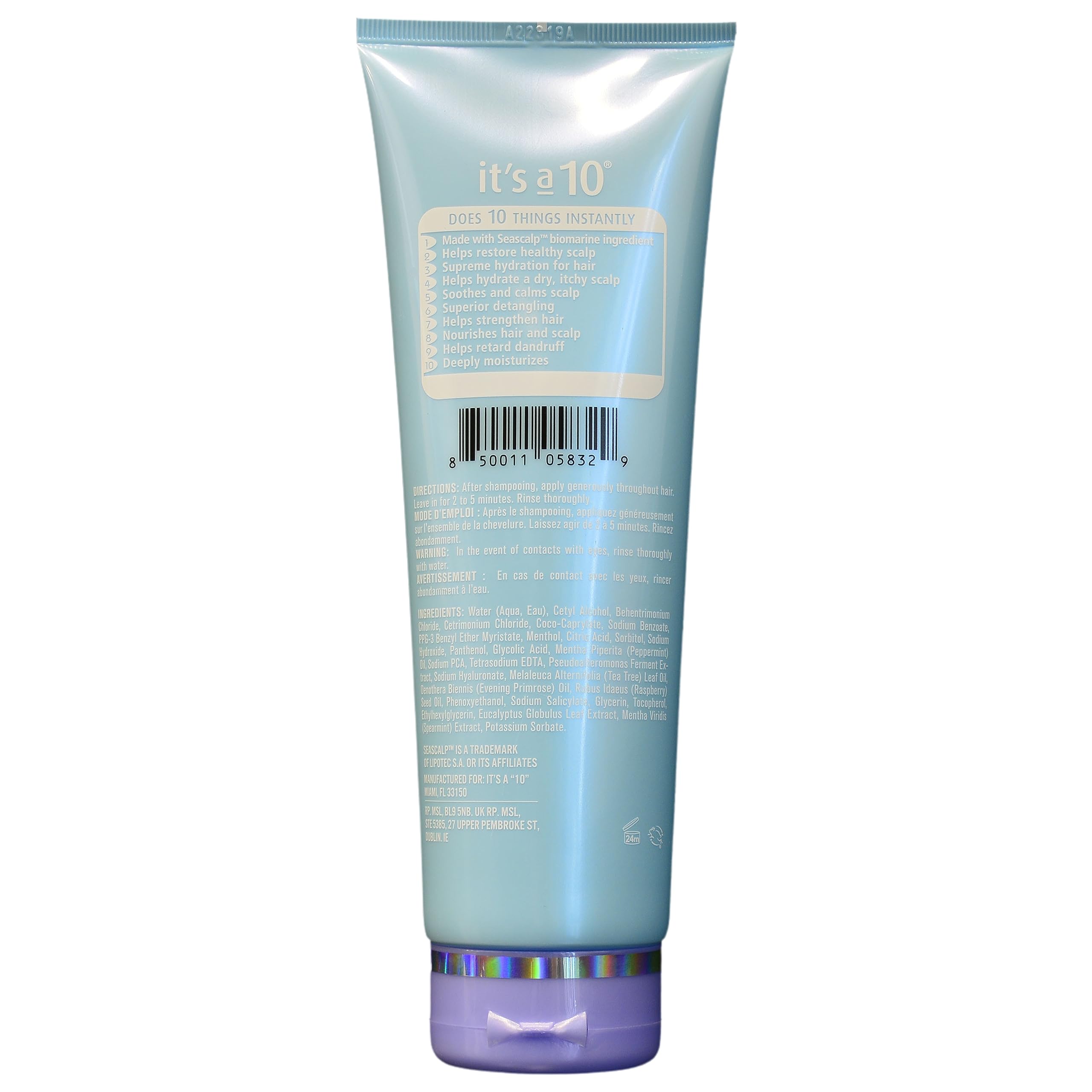 It's a 10 Scalp Restore Miracle Tingling Conditioner bottle from It's a 10 Haircare, showing the 8 oz size with product label.