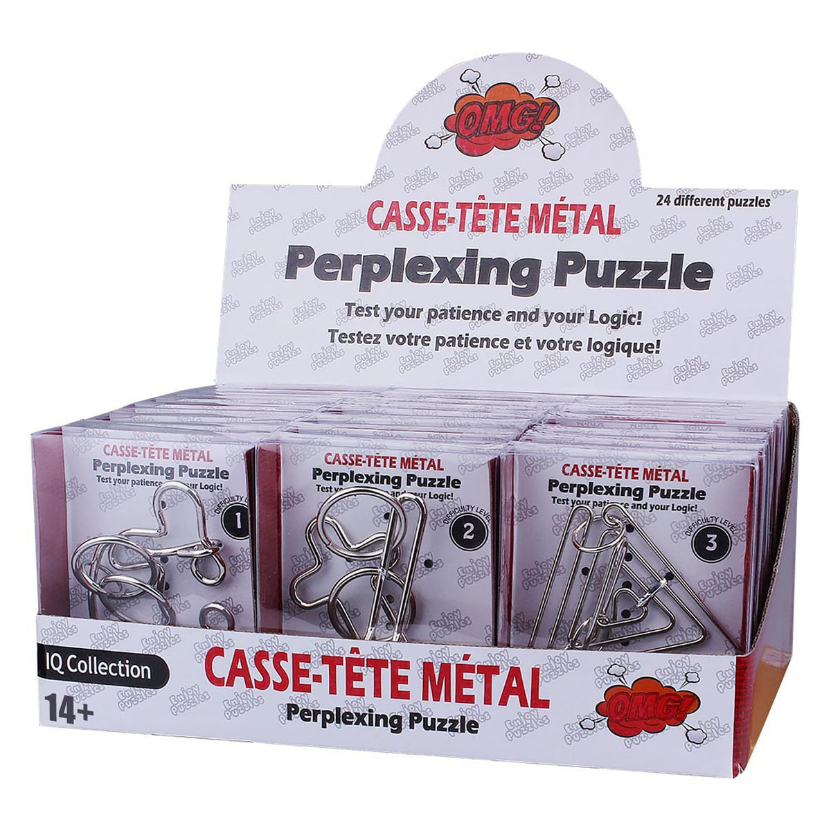 24PCS Metal Brain Teaser Puzzle Set IQ Collection Perplexing - AERFGDE Official Imagery - 2