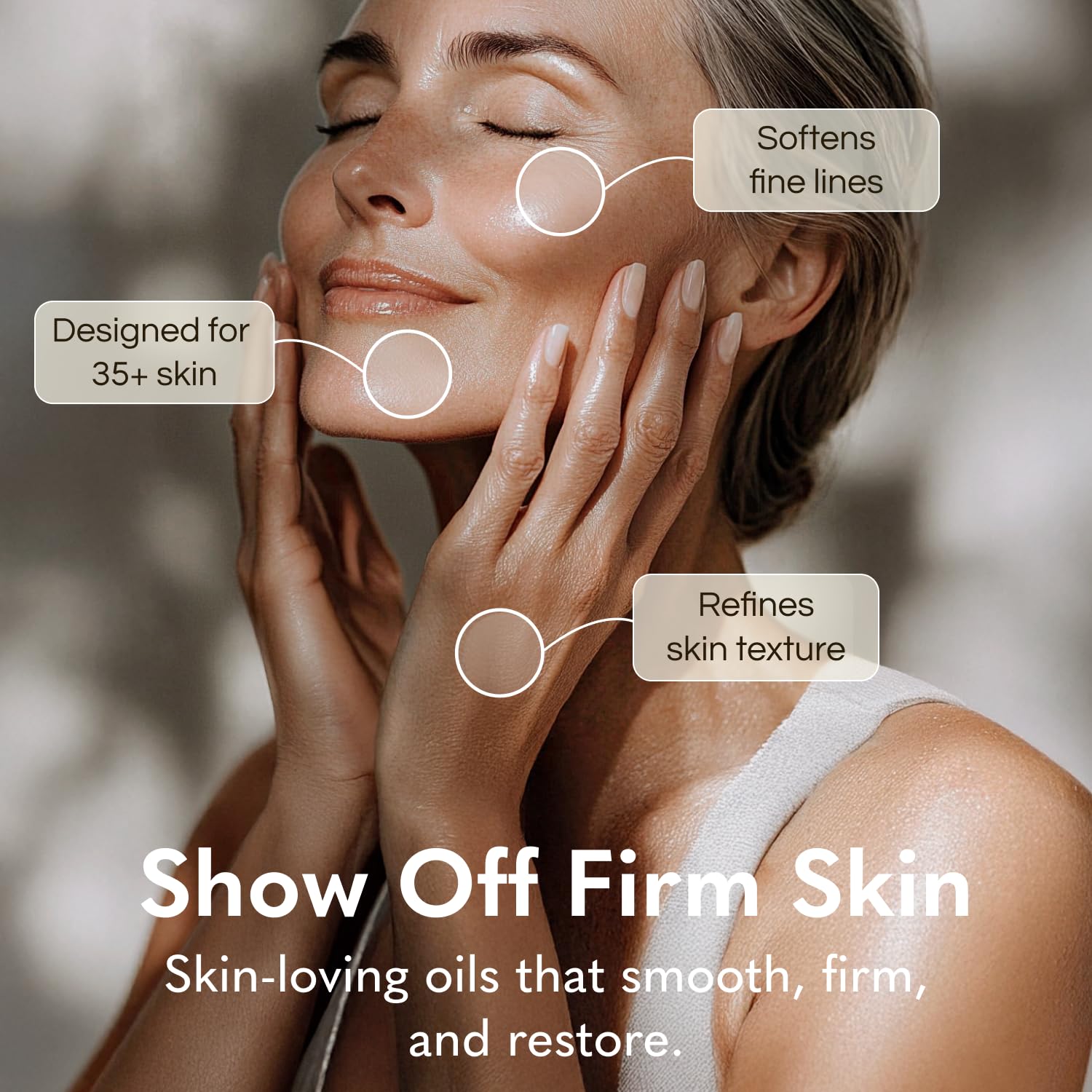 GODA Silk Body Oil for women, 4oz, a firming anti-aging moisturizer with a smooth, silky texture for radiant skin.