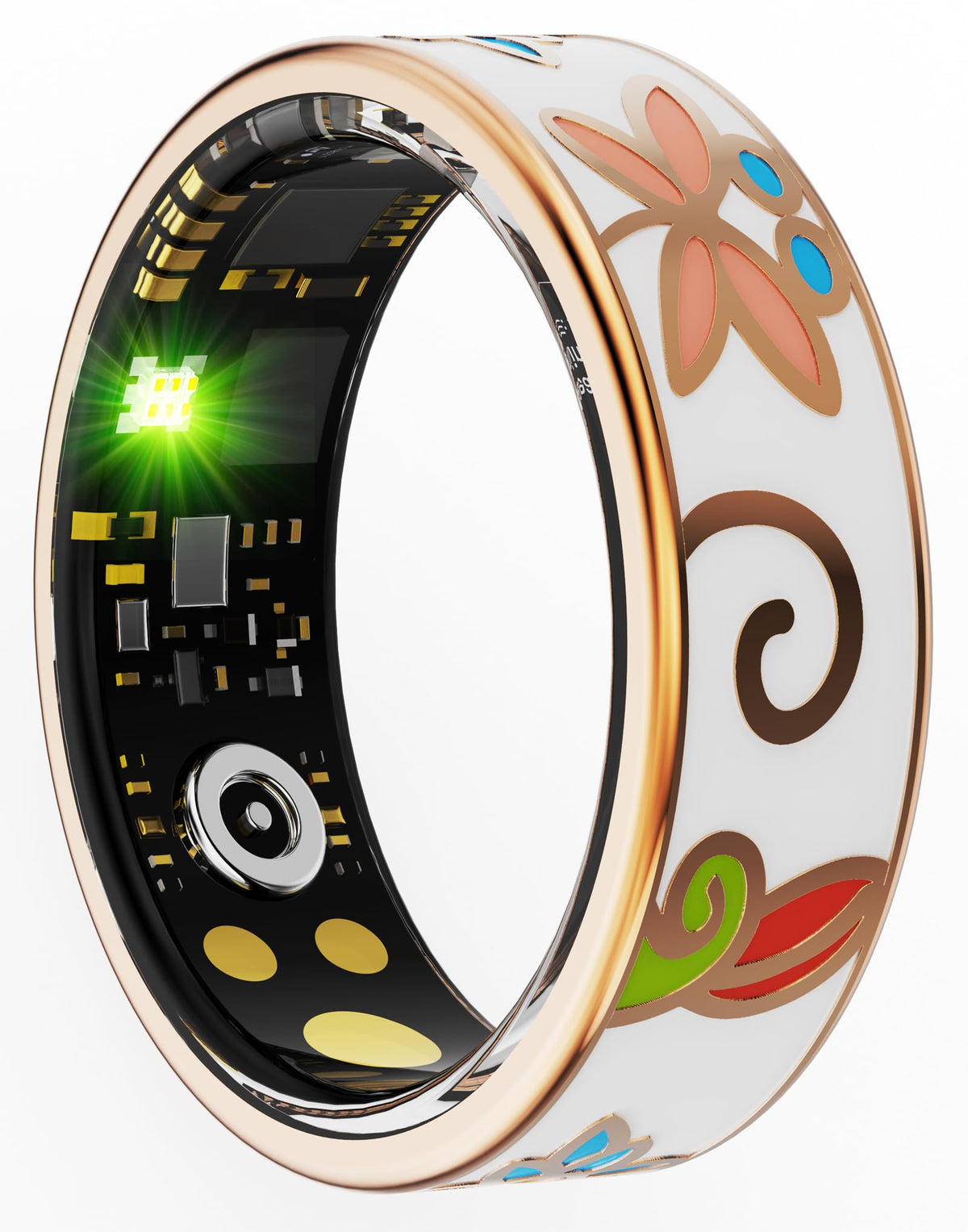 Yihou Smart Ring for Women, Fitness Tracker with Heart Rate and Sleep Monitoring – Butterfly, 0.1 inches
