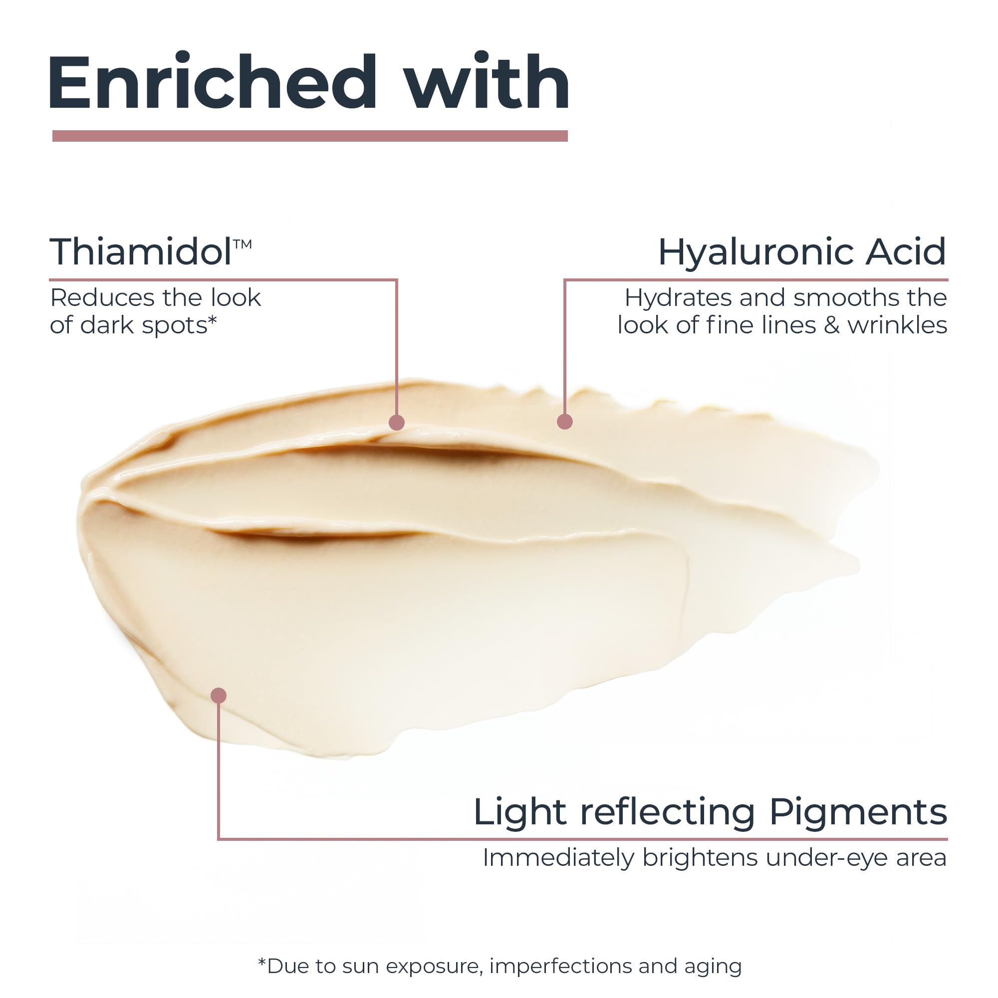 Eucerin Radiant Tone Eye Cream dark circle corrector in 0.5 oz tube, featuring hyaluronic acid and thiamidol for brightening and puffiness reduction.