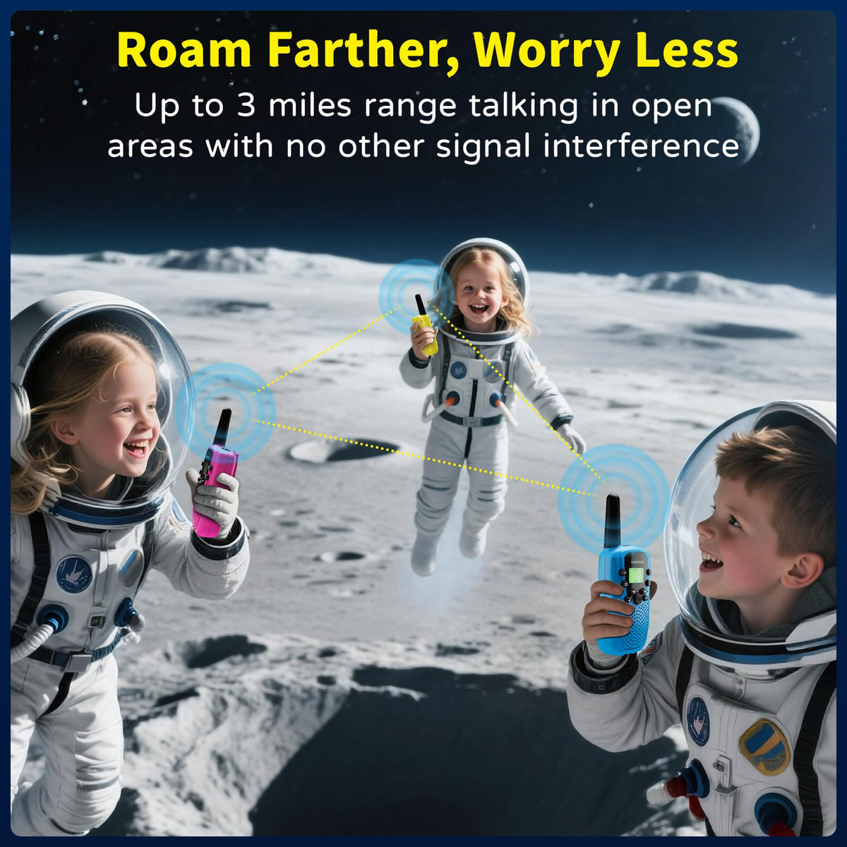 Rechargeable Walkie Talkies for Kids Games Gifts Toys for - Soopotay Official Imagery - 6