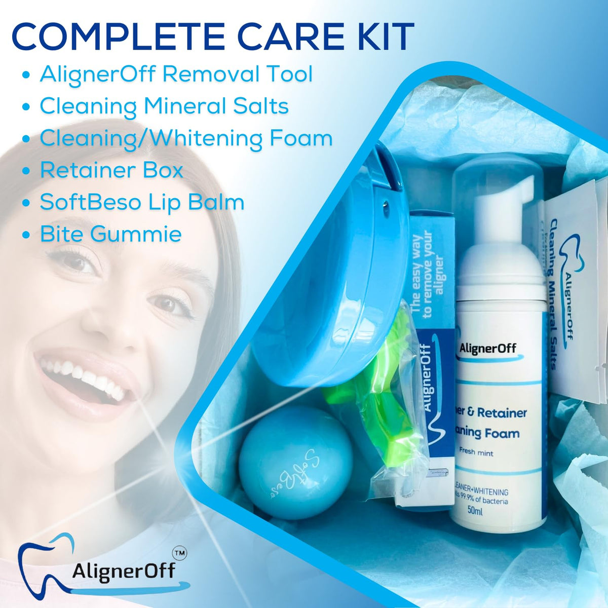 Dental Kits 6 Piece Oral Care Set with Aligner Removal Tool - AlignerOff Official Imagery - 3