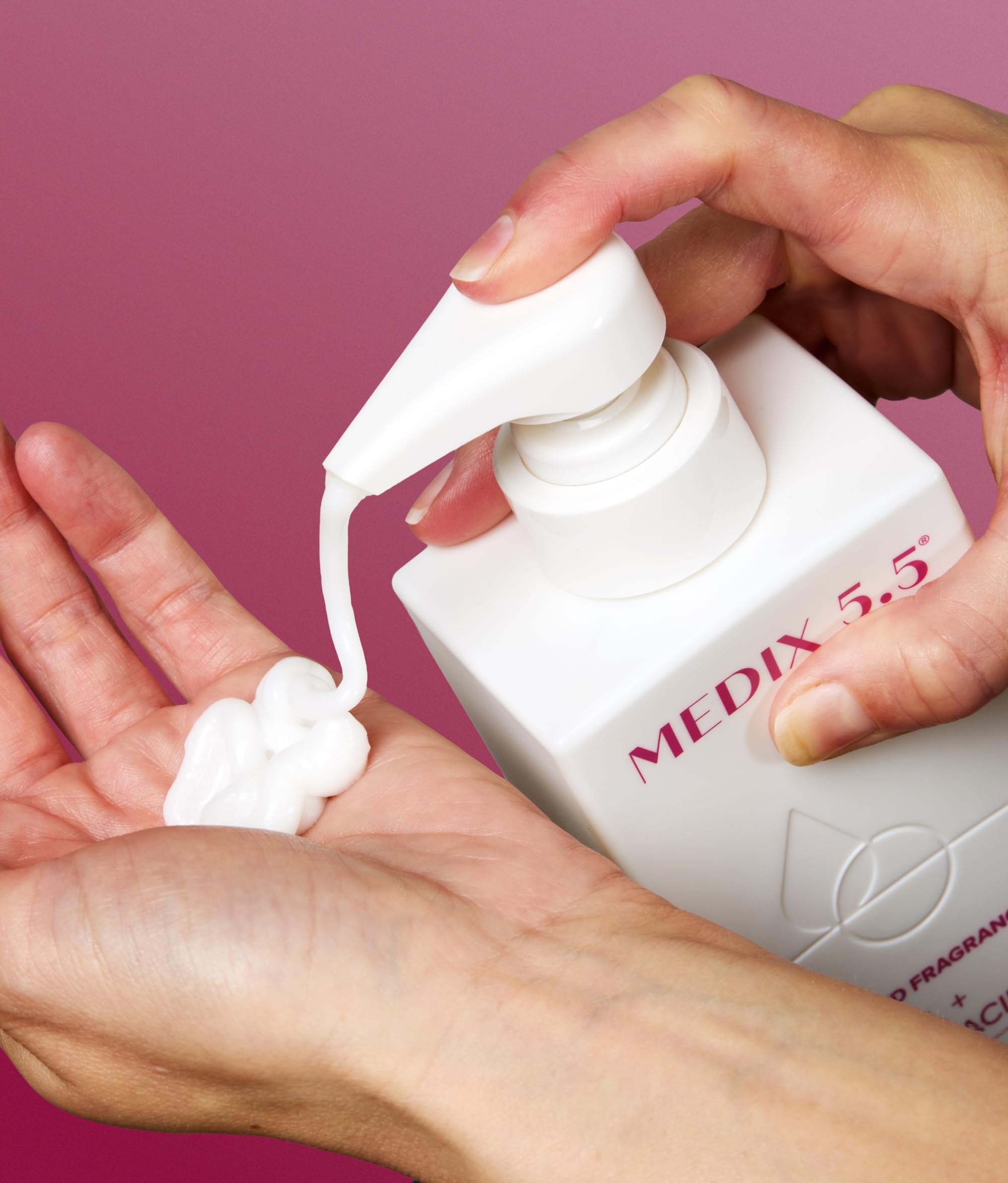 Medix 5.5 fragrance-free retinol face moisturizer and body lotion, showing a white cream in a jar for anti-aging and firming skin care.