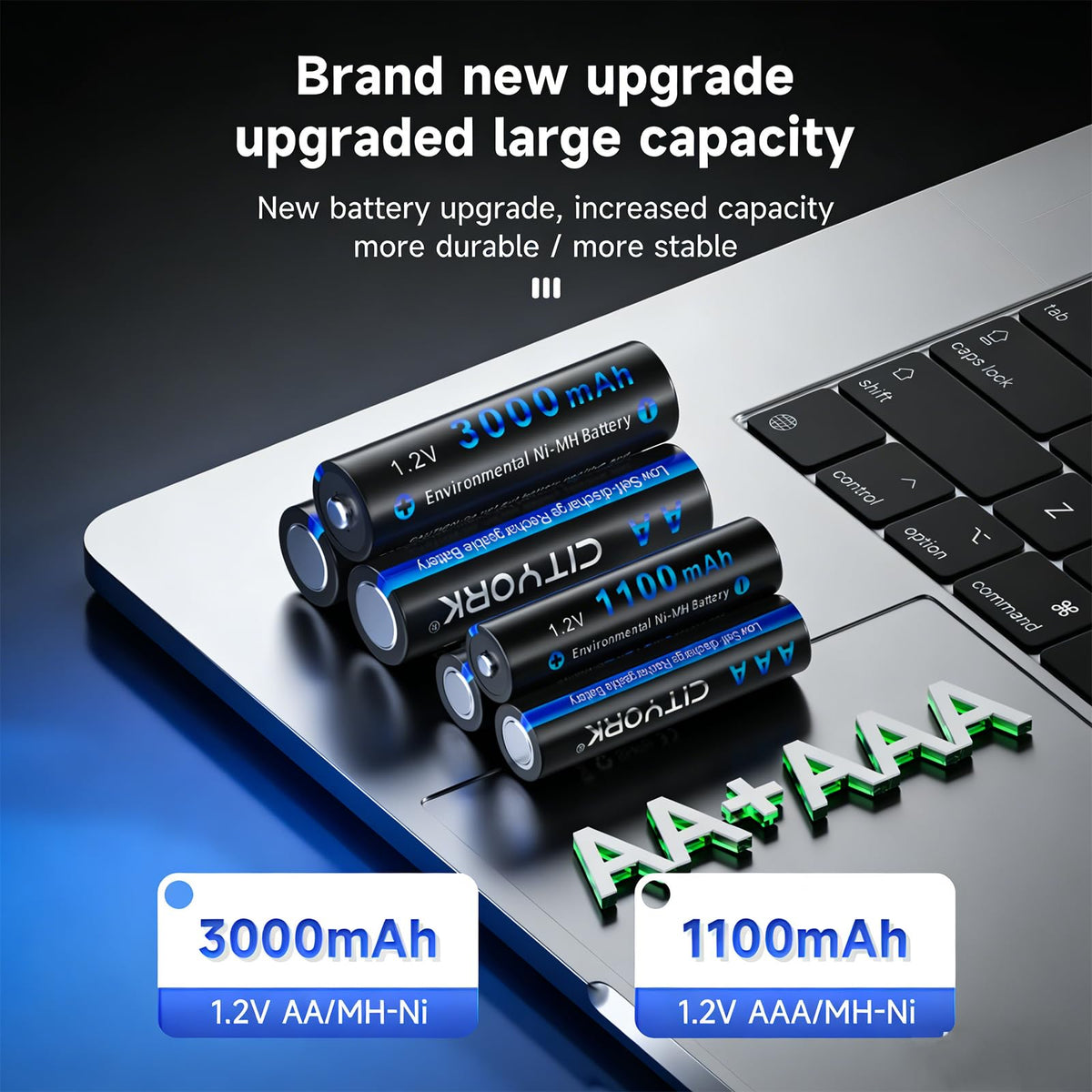 CITYORK Rechargeable AA and AAA Batteries with 16 Bay - CITYORK Official Imagery - 5