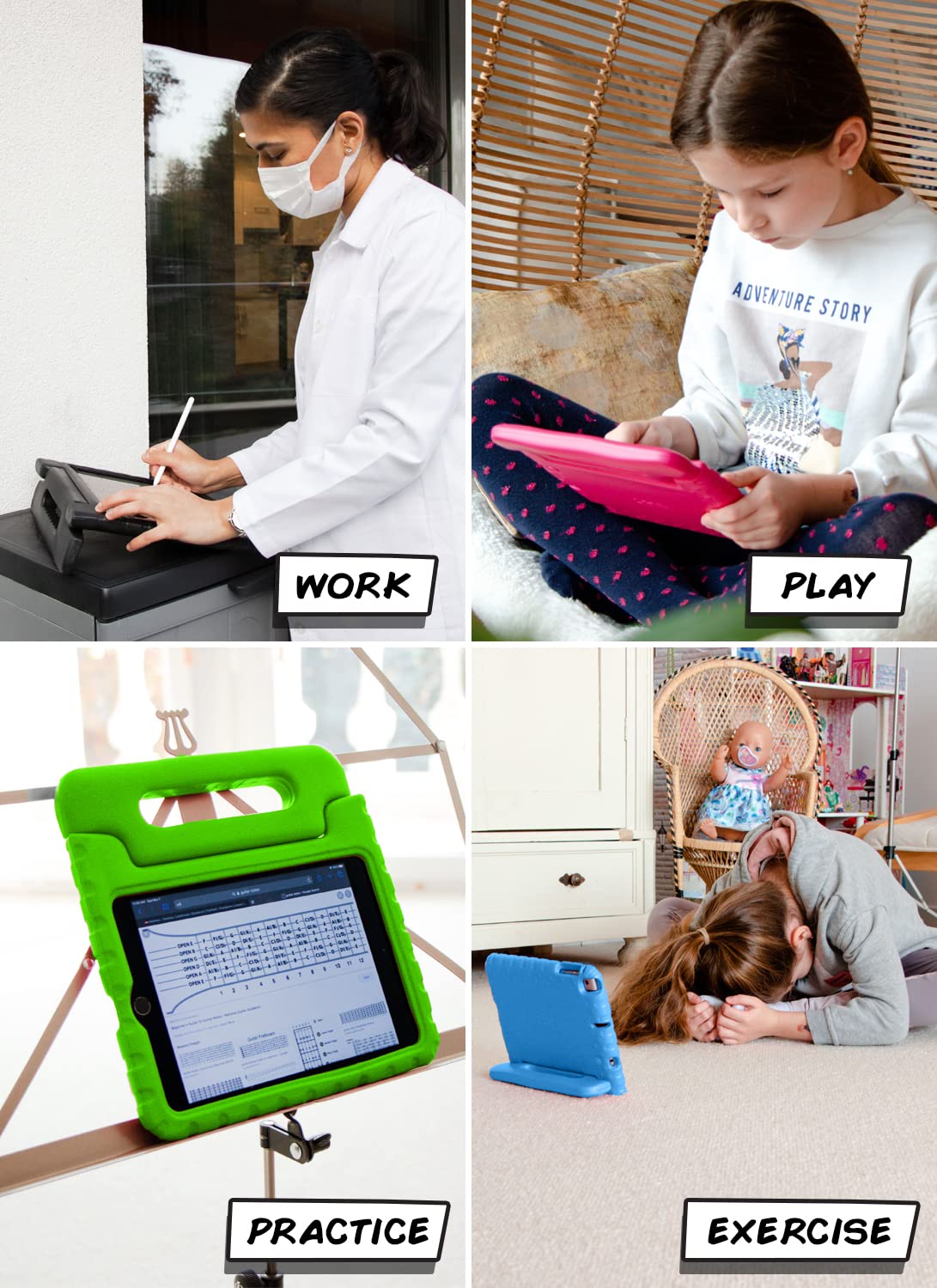 Cooper Cases Kid's Entertainment & Connectivity Bundle: Cooper Dynamo iPad Stand + ChatStand Phone Stand - Compatible wi
