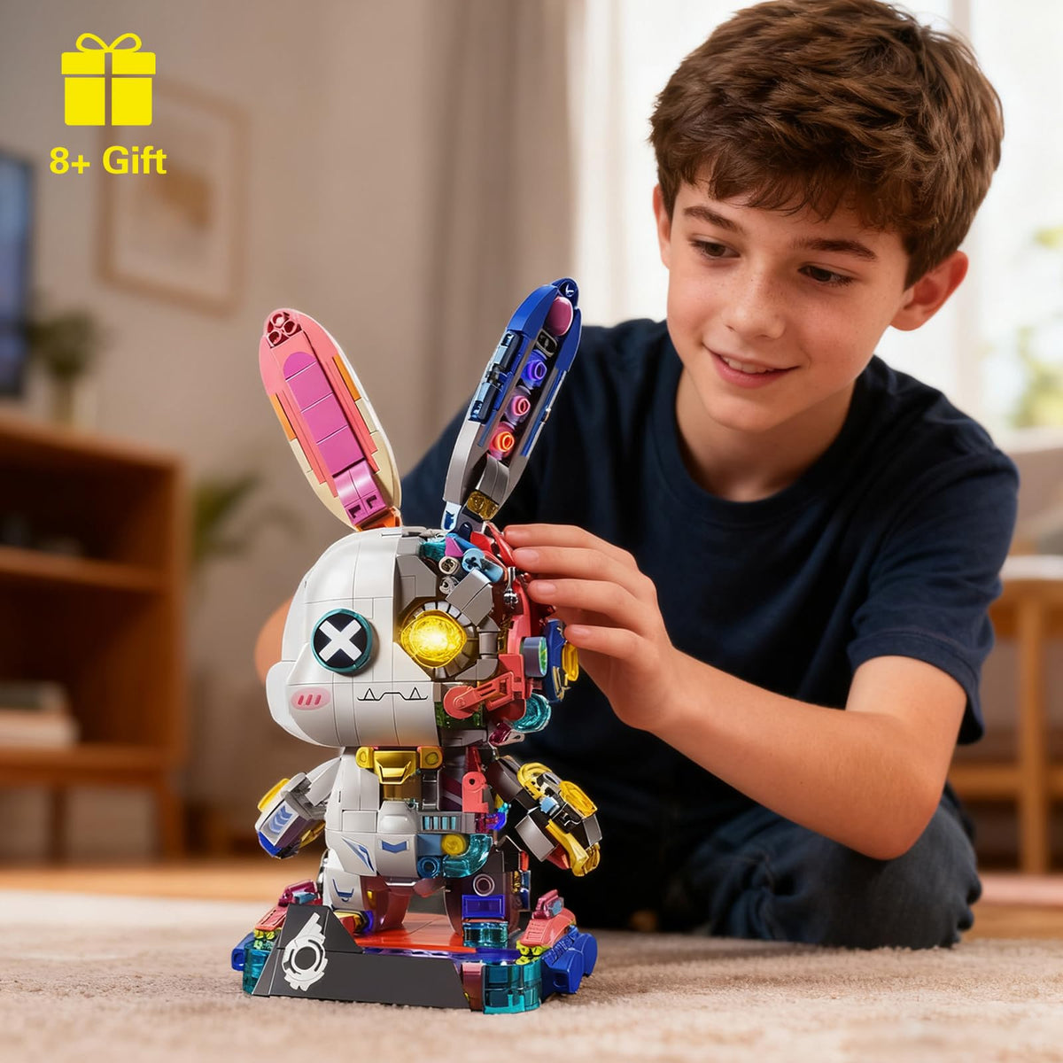 Punk Style Mechanical Rabbit Building Set with LED Light for - Xingya youpin Official Imagery - 3
