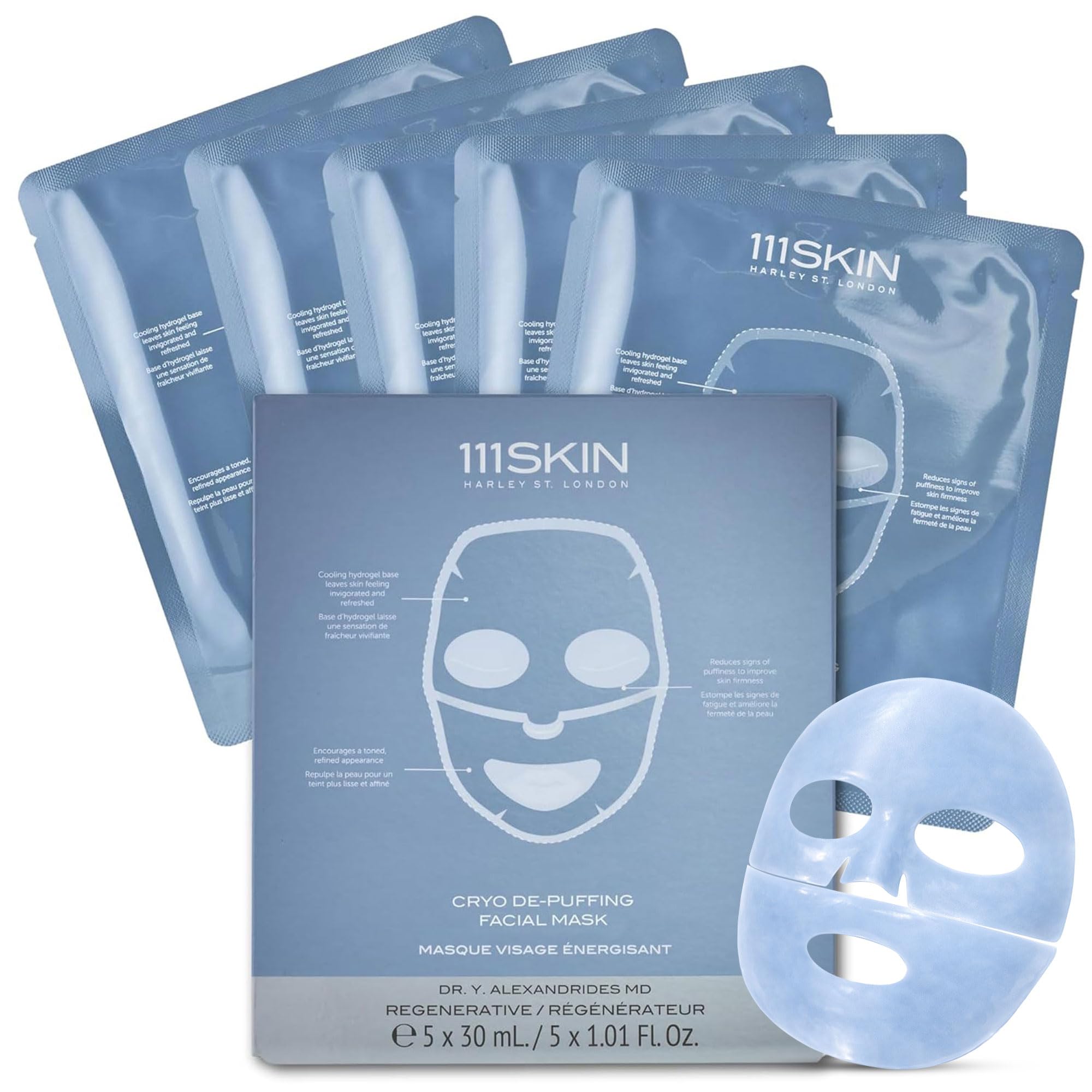 111SKIN Cryo De-Puffing Energy Facial Mask, Fragrance Free, Set - Product Imagery
