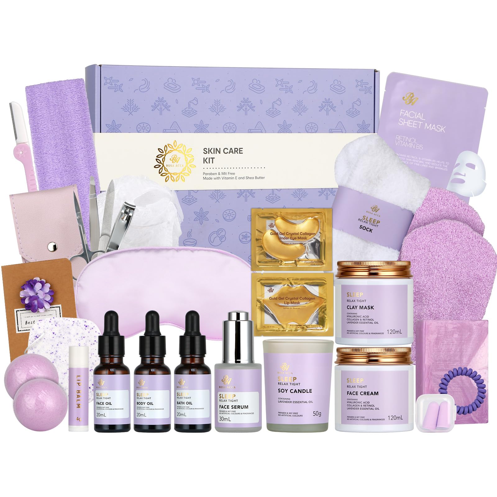 Gifts for Women, 30Pcs Lavender Skin Care Gift Set for Women, - Product Imagery
