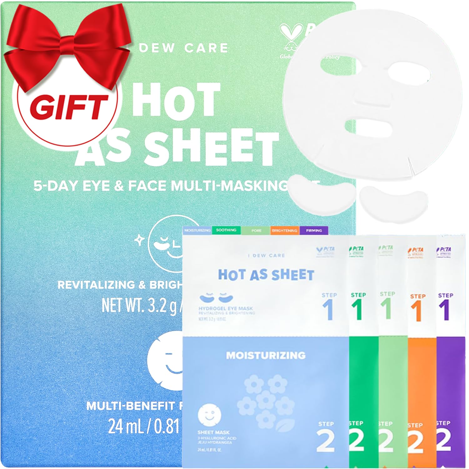 I DEW CARE Collagen Sheet Face Mask Variety Pack with Eye - Product Imagery