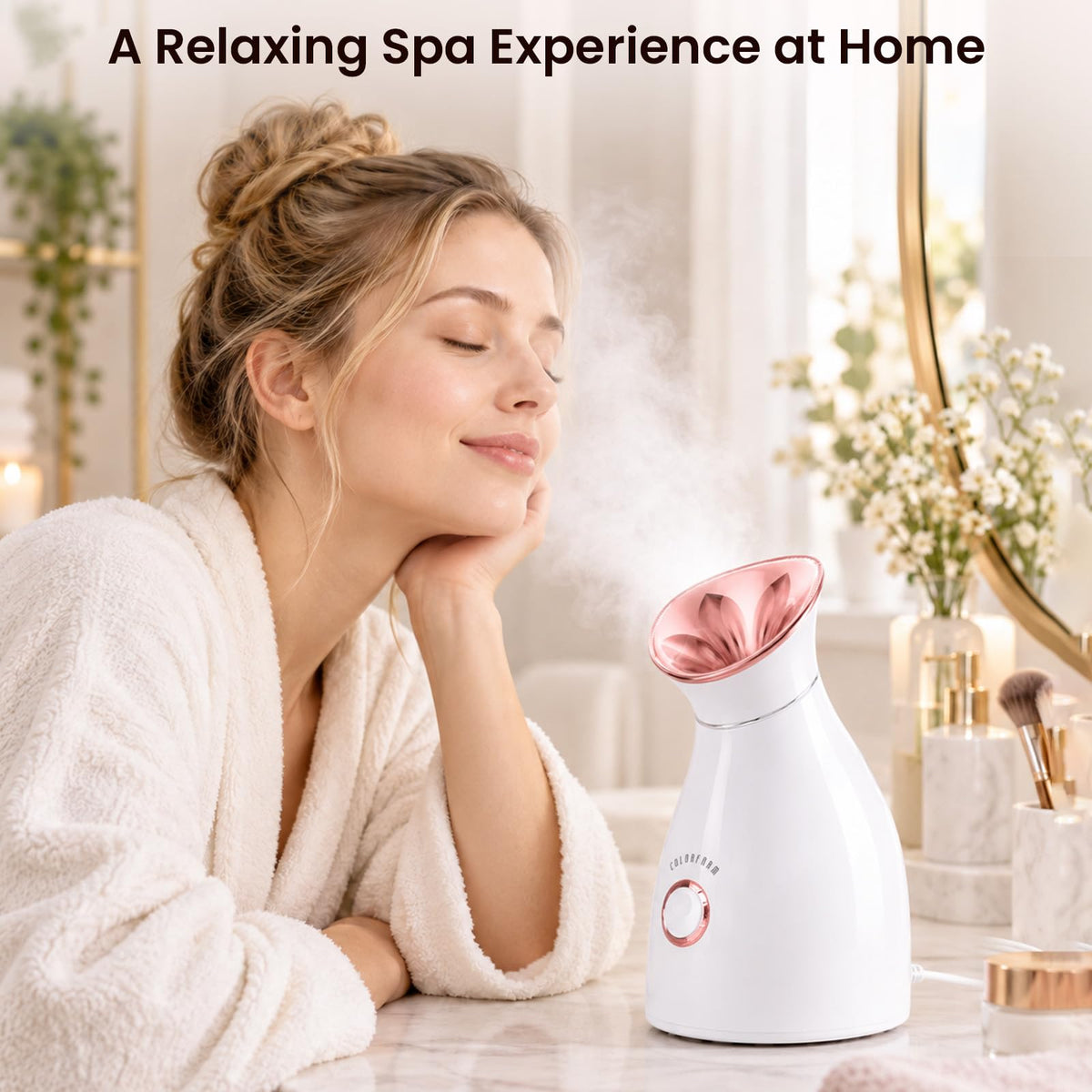 Facial Steamer Spa Gift Set with 12 Skin Care Essentials - colorfarm Official Imagery - 4