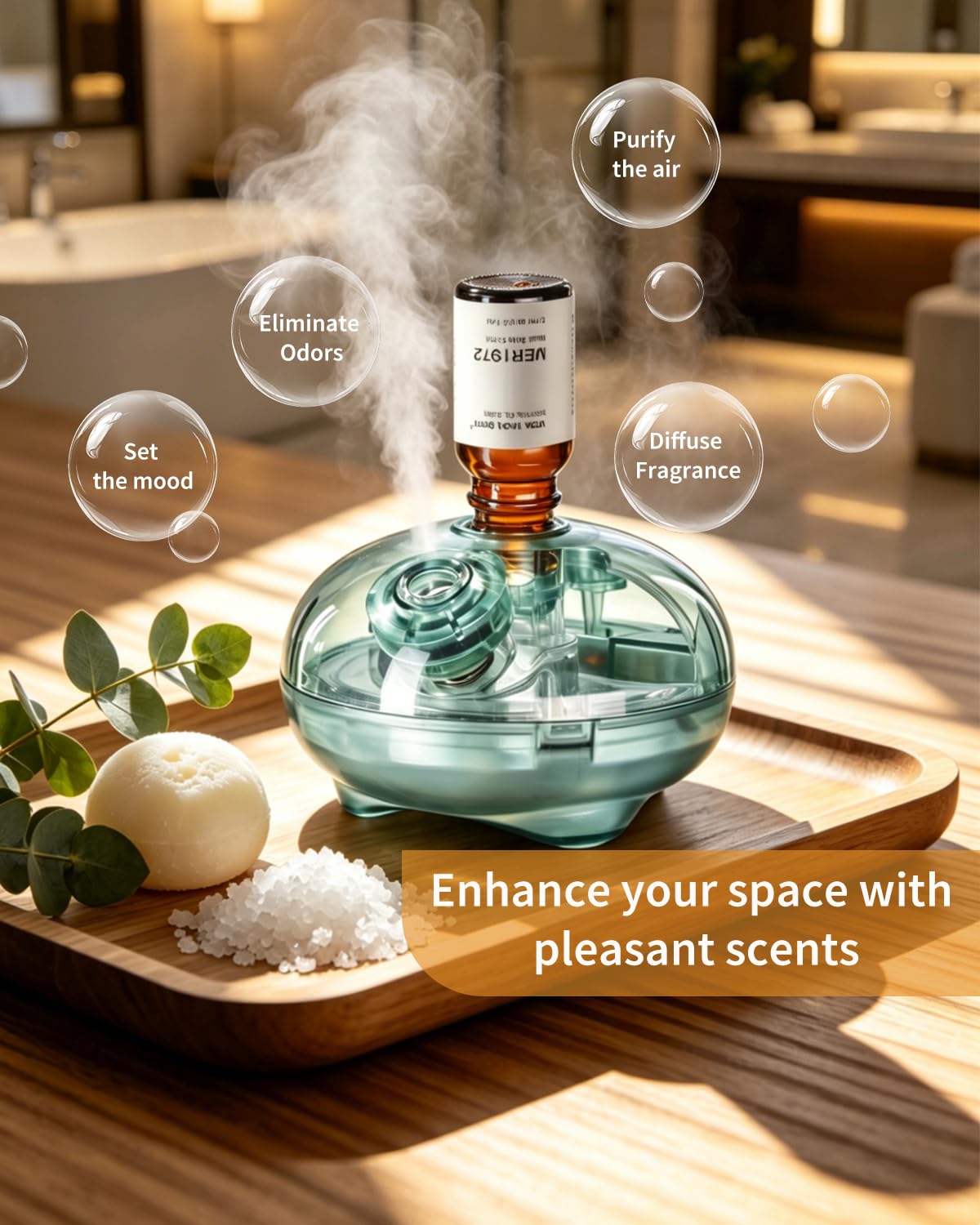 Waterless Essential Oil Diffuser with 12 x 10ml Hotel - VEDA TINDA SCENT Official Imagery - 5